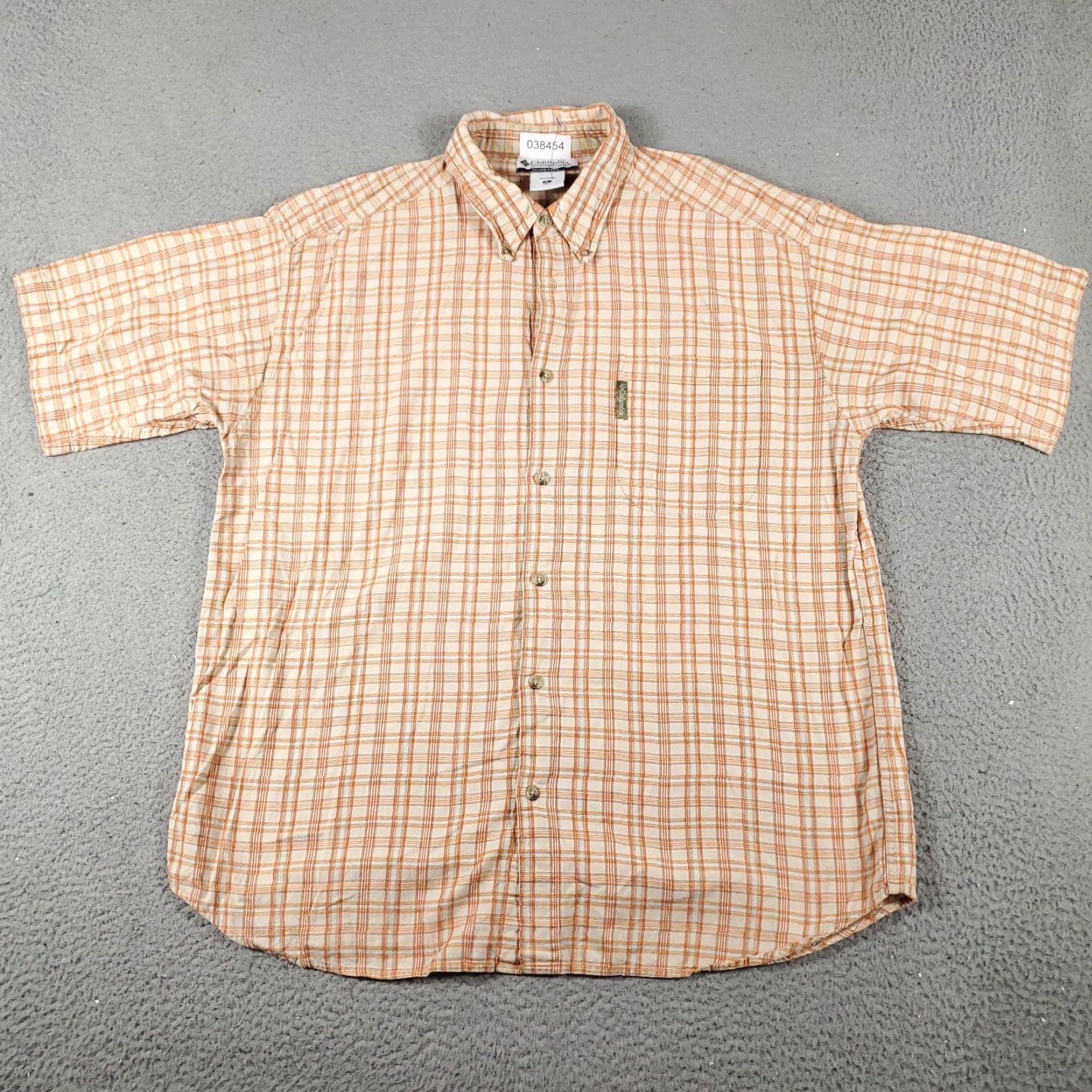 Vintage Columbia Shirt Mens XL Orange Plaid Button-Up Short Sleeve Size US XL / EU 56 / 4 - 3 Thumbnail