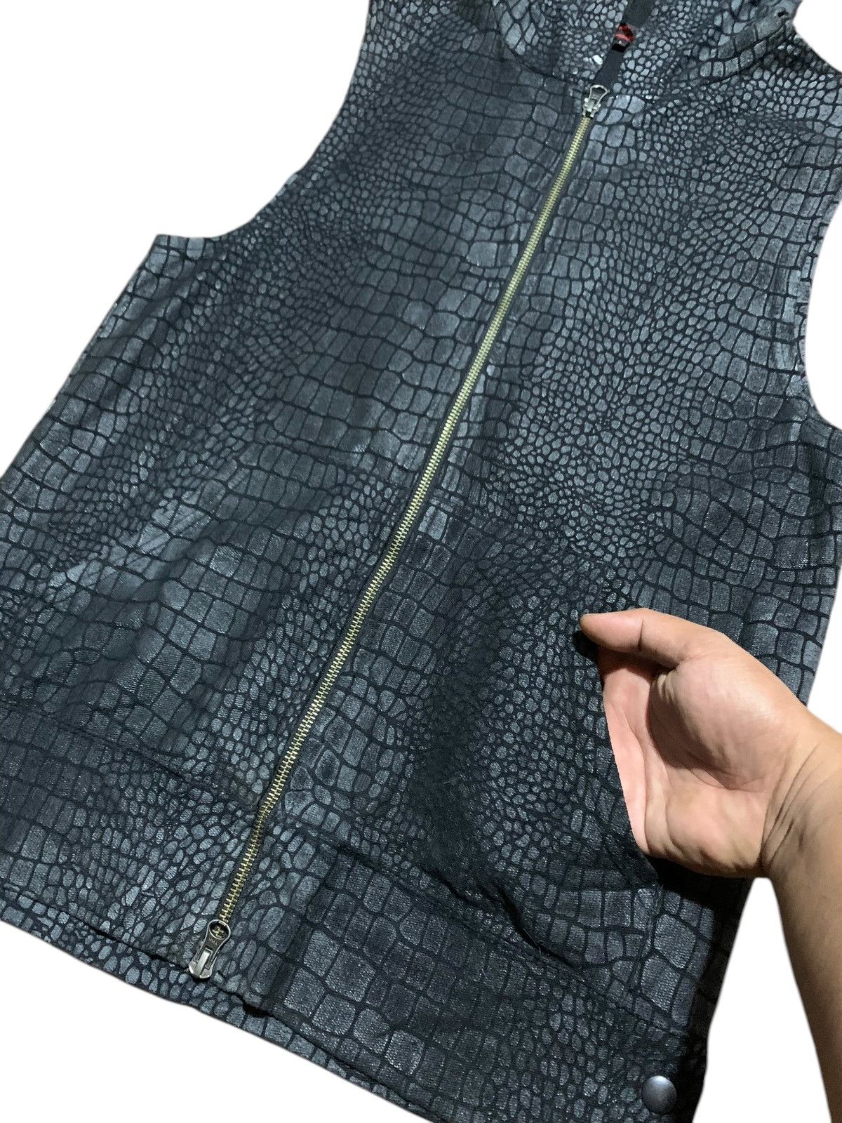 Tornado Mart 2000s Grosbec cyber python texture sleeveless hoodie lgb Size US L / EU 52-54 / 3 - 6 Thumbnail