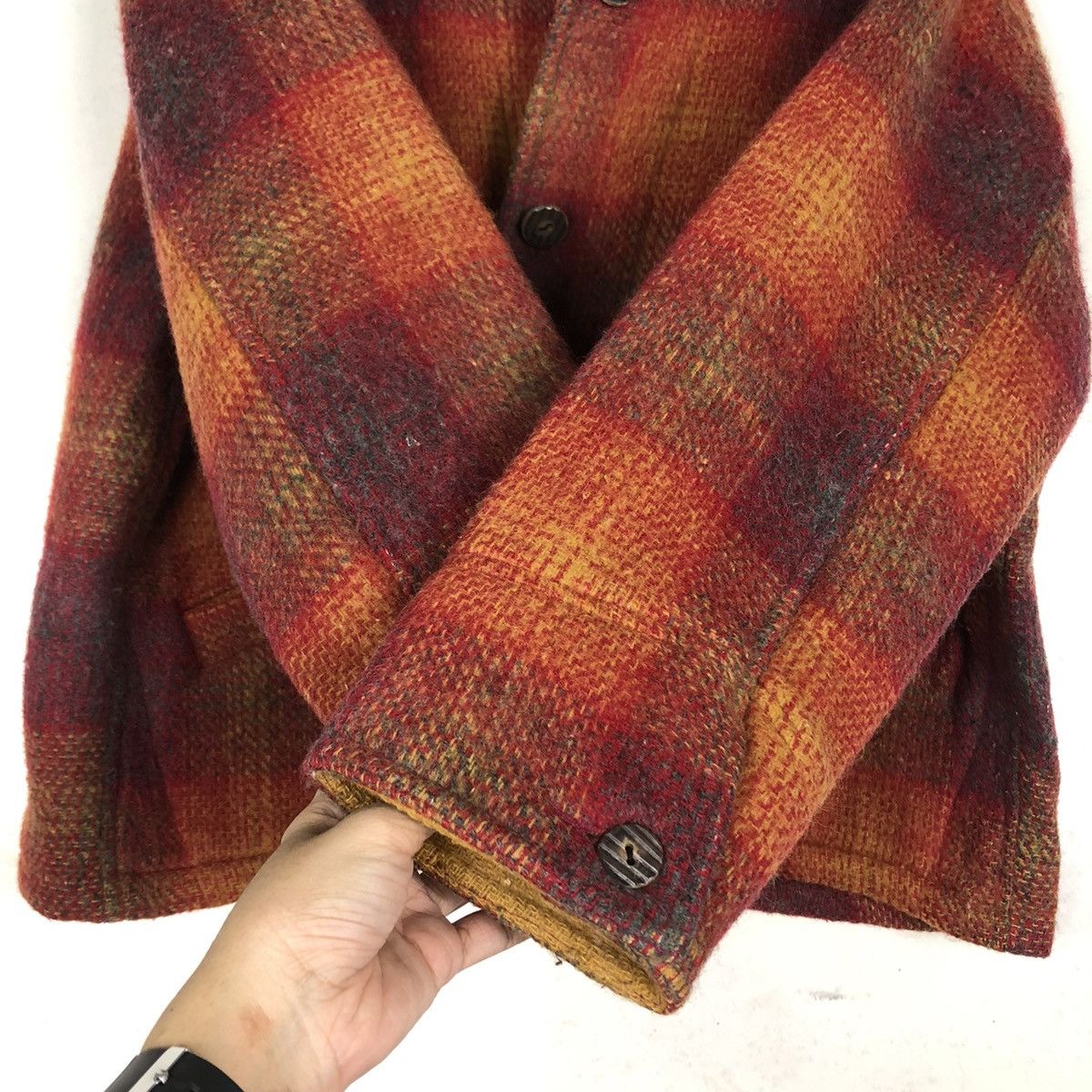 Japanese Brand 🔥VINTAGE BIKER WOOL JACKET PAT HOGUE TARTAN DESIGN Size US M / EU 48-50 / 2 - 15 Thumbnail