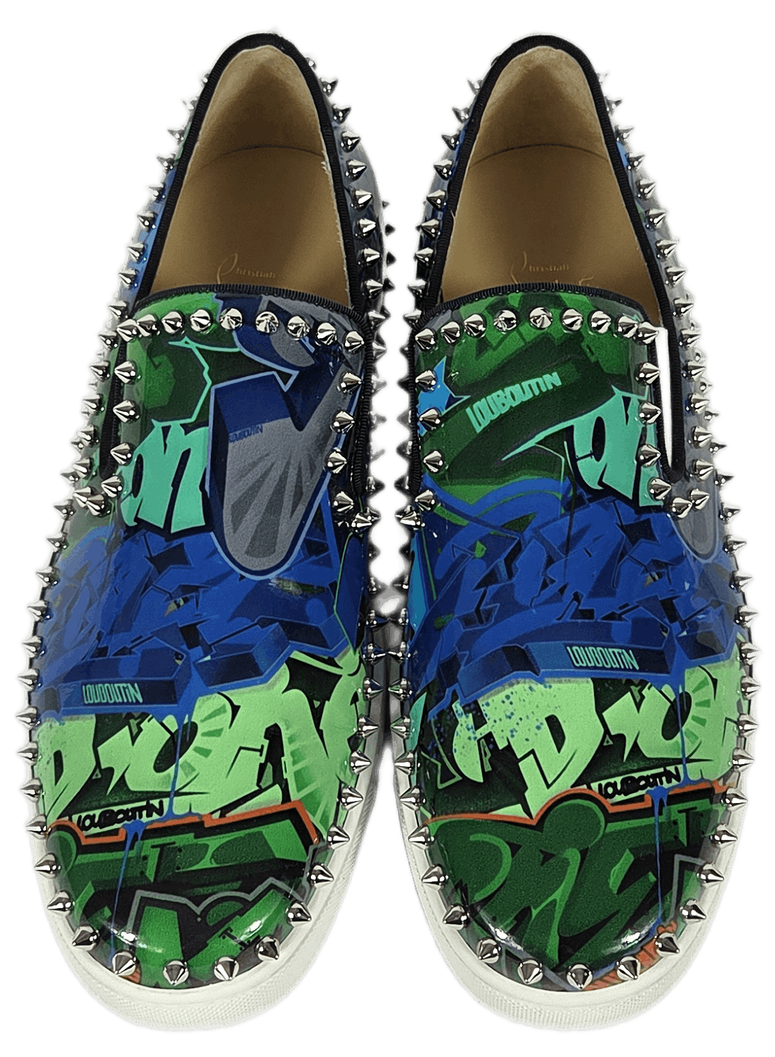 Christian Louboutin Pik Boat Spike Flat Pat Metrograf Slip-on Sneakers Size US 10 / EU 43 - 1 Thumbnail