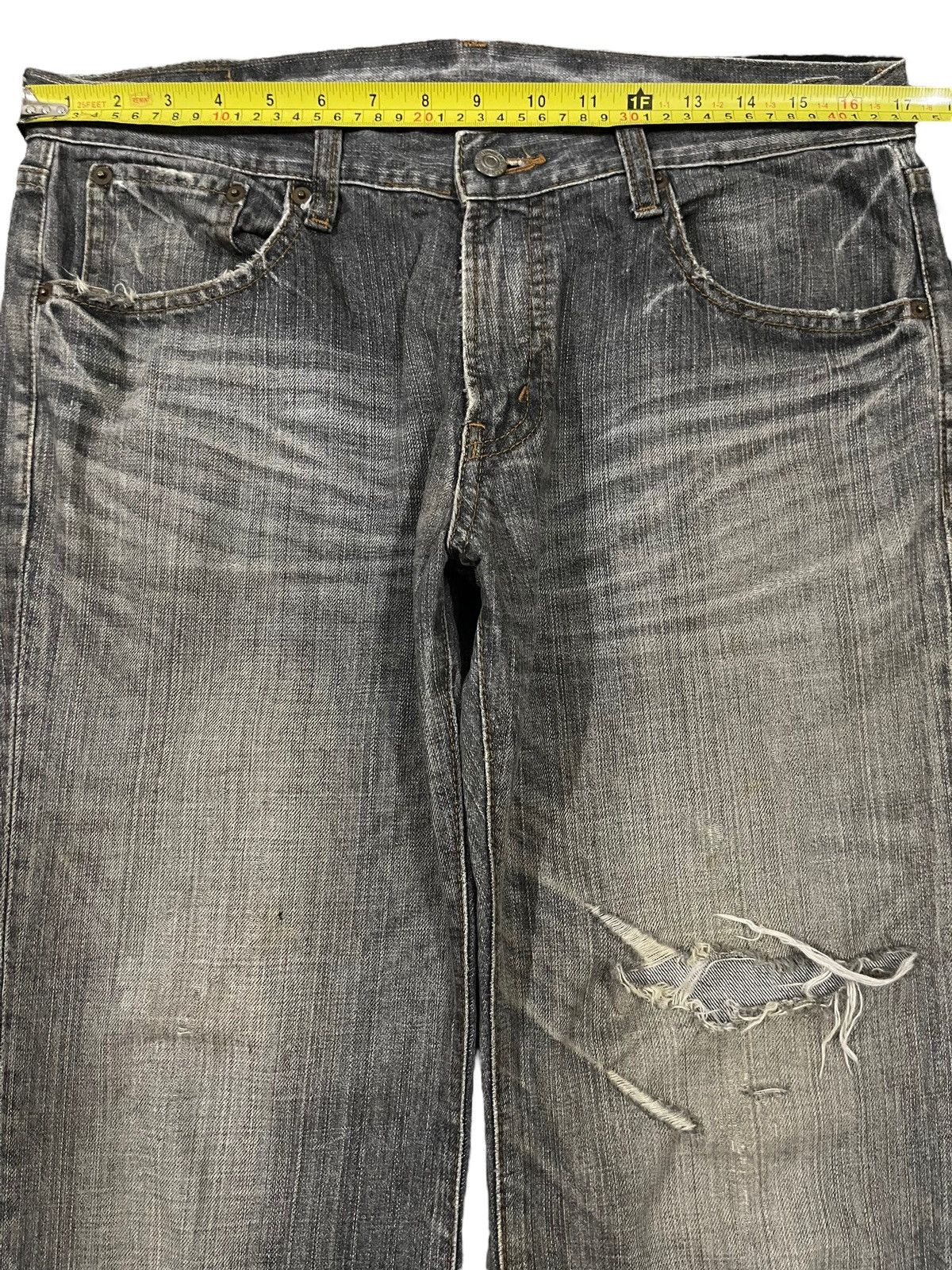 JNCO Vintage Japanese Brand Faded Wash Style Distress Loose Jeans Size US 34 / EU 50 - 9 Thumbnail