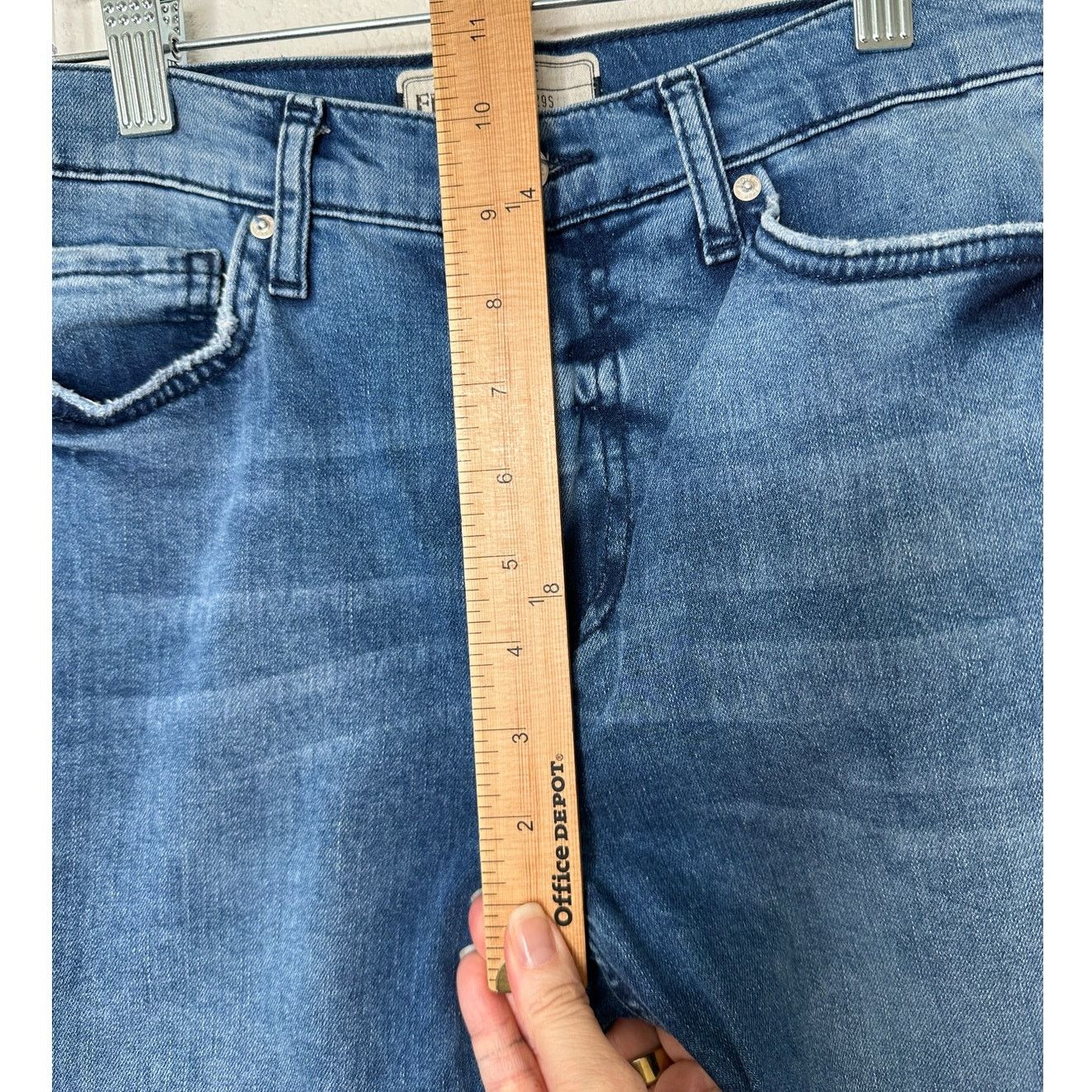 Free People Free People Medium Wash Distressed High Waist Skinny Jean 29 Size 29" - 11 Thumbnail