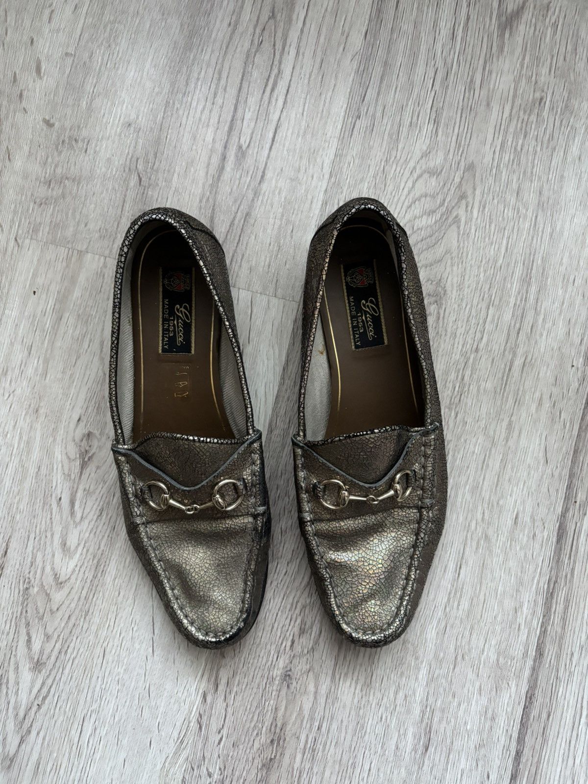 Gucci Gucci Multicolor Foil Leather Horsebit Loafers Women EU 39 Size US 8 / IT 38 - 24 Thumbnail