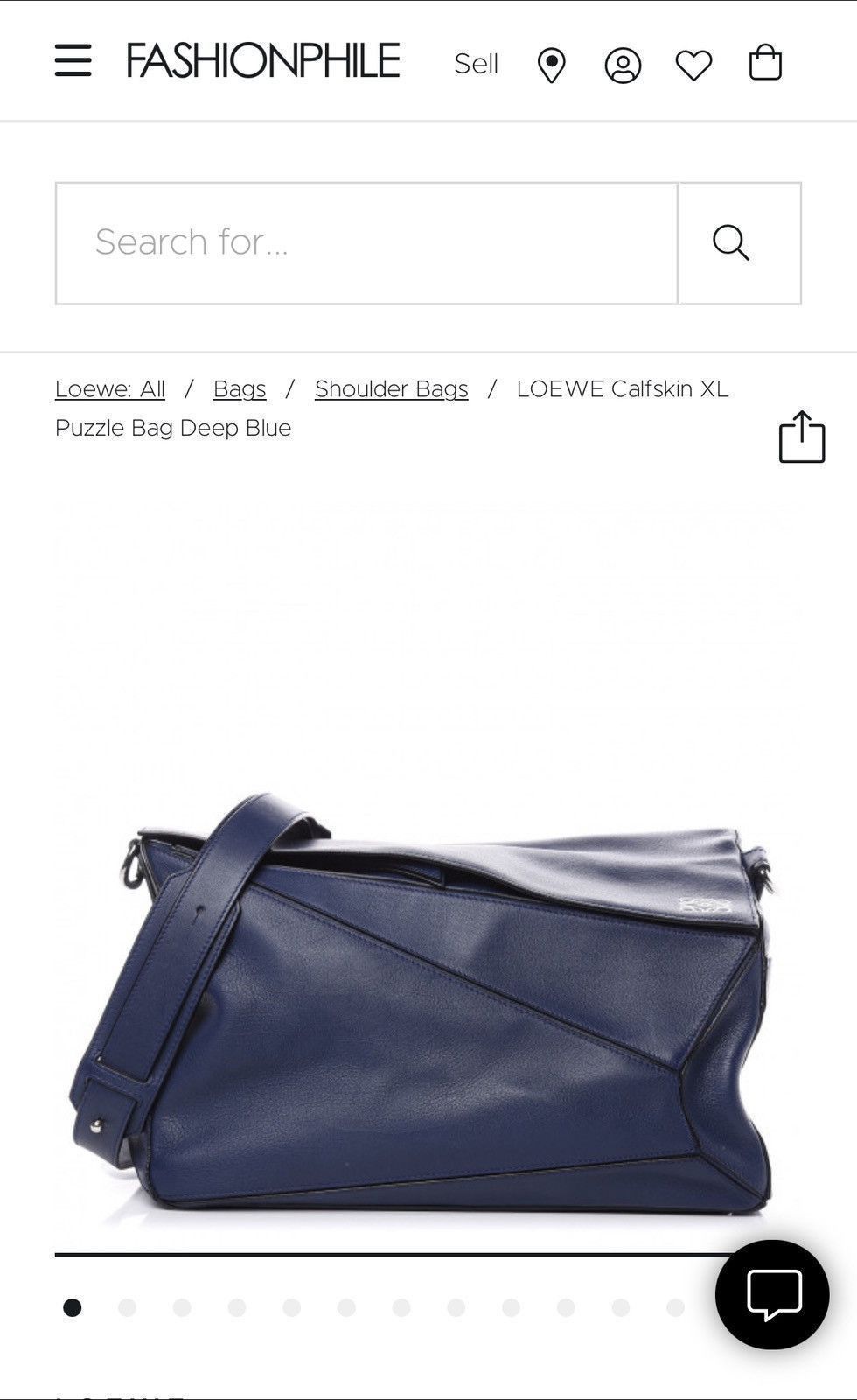 Loewe Loewe men's puzzle bag crossbody blue Size ONE SIZE - 11 Thumbnail