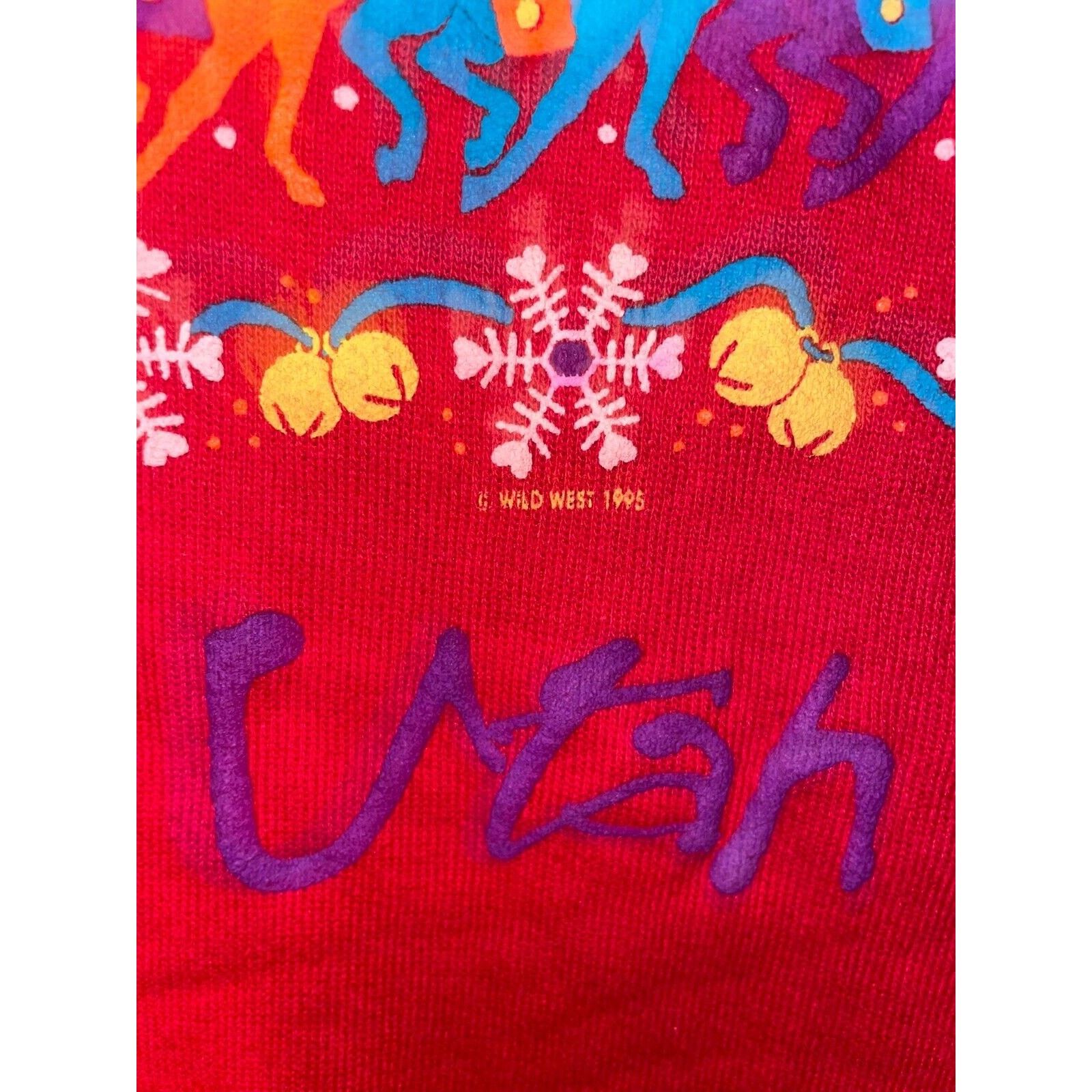 Jerzees Vintage Utah Sweatshirt Crewneck Reindeer Red NWT VTG M 90s Size US M / EU 48-50 / 2 - 6 Thumbnail