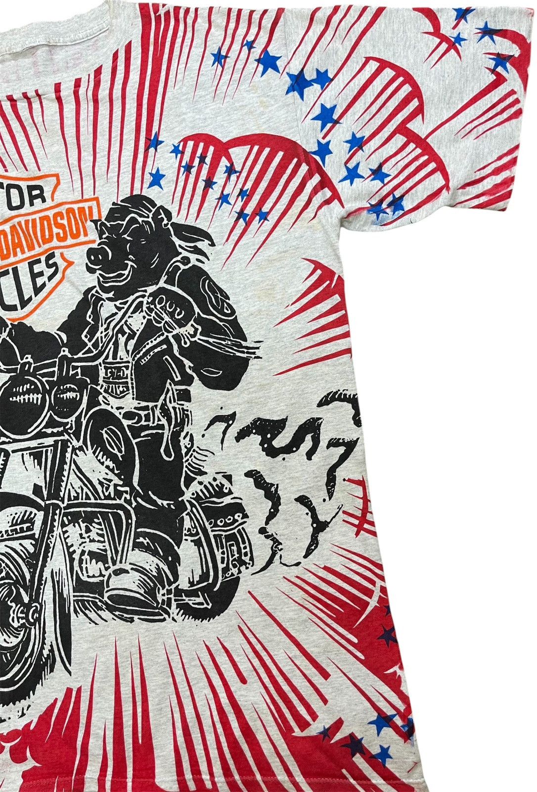 Harley Davidson × Vintage RARE VINTAGE HARLEY DAVIDSON ALL OVER PRINT 90s TEES Size US XL / EU 56 / 4 - 5 Thumbnail