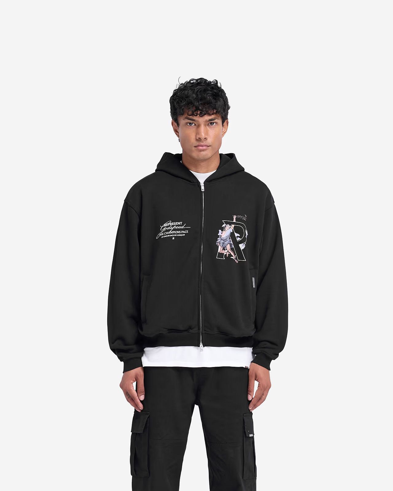 Represent Clo. o1mle1125 Hermes Zip Hoodie in Black Size US S / EU 44-46 / 1 - 3 Thumbnail