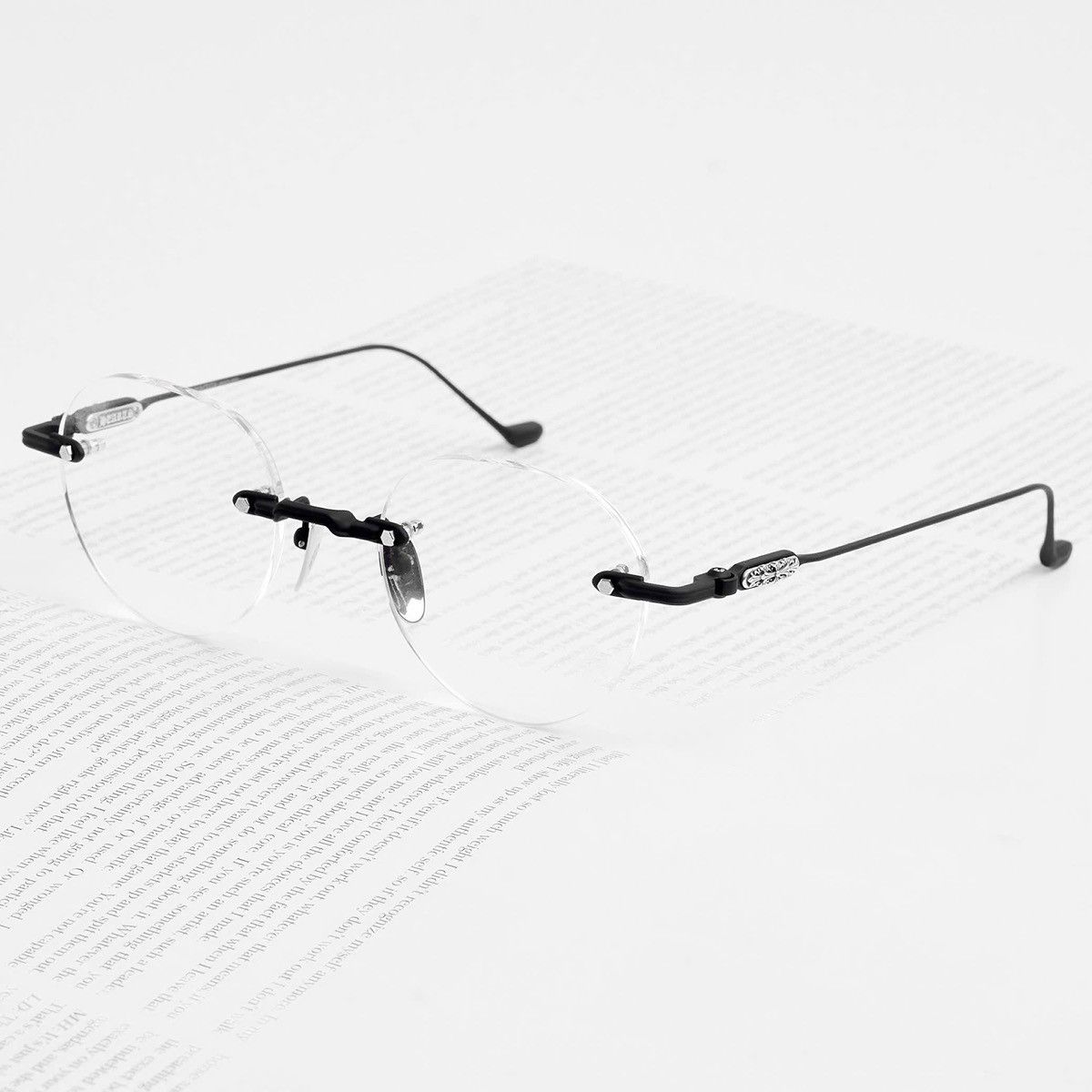 Chrome Hearts CHROME HEARTS SOFFFFFFFFERS I MATTE BLACK/SHINY SILVER GLASSES Size ONE SIZE - 2 Thumbnail