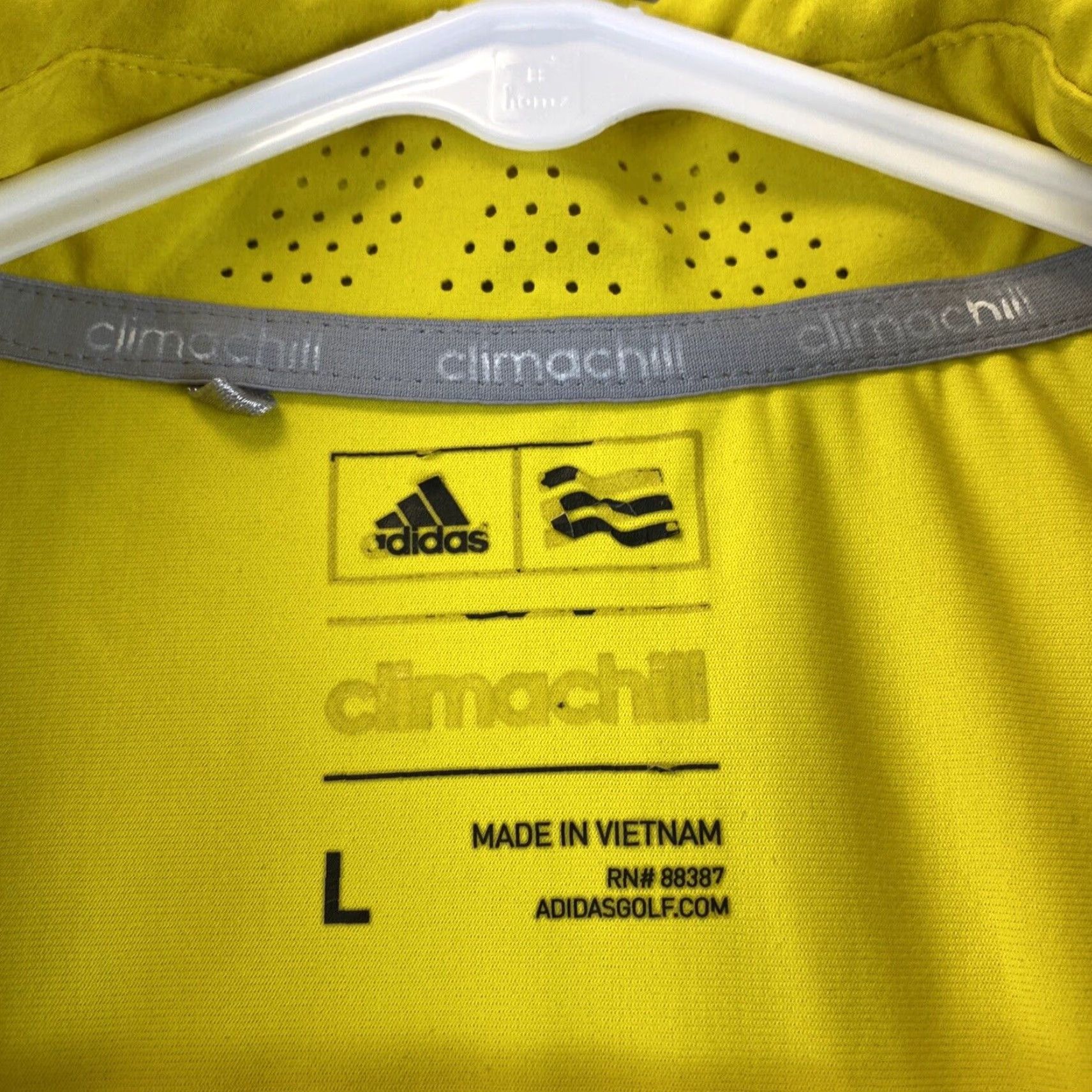 Adidas adidas Polo Golf Mens Shirt Short Sleeve Size L Yellow 65-18 Size US L / EU 52-54 / 3 - 4 Thumbnail
