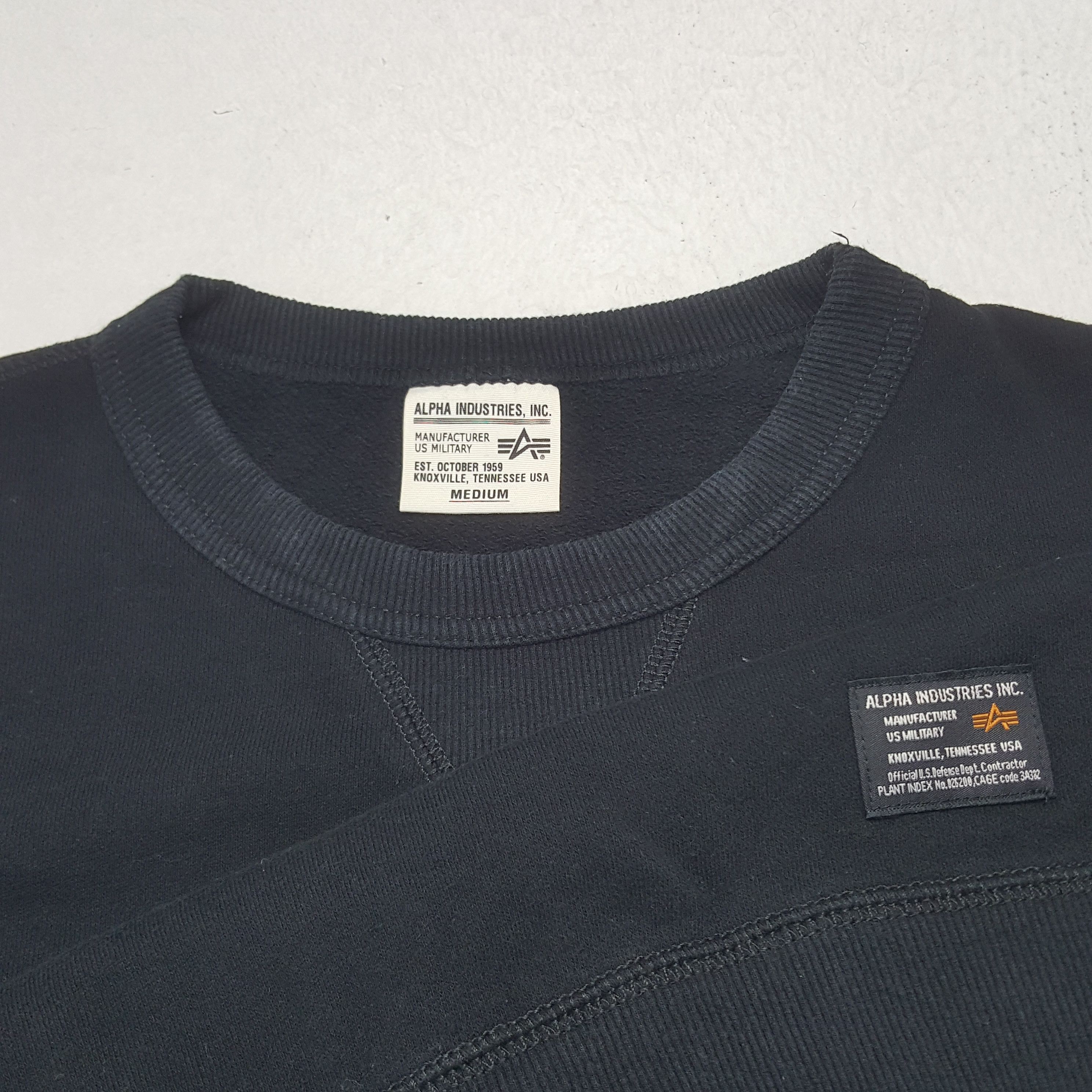 Alpha Industries × Vintage Vintage Alpha Industries Punk Style Sweatshirt C289N16 Size US M / EU 48-50 / 2 - 5 Thumbnail
