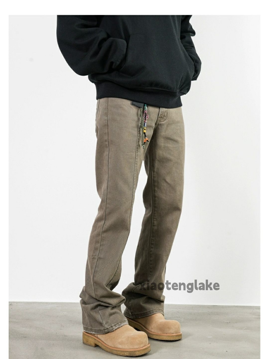 Designer × Japanese Brand × Vintage washed faded y2k yuppie bootcut flared patchwork pants Size US 30 / EU 46 - 4 Thumbnail