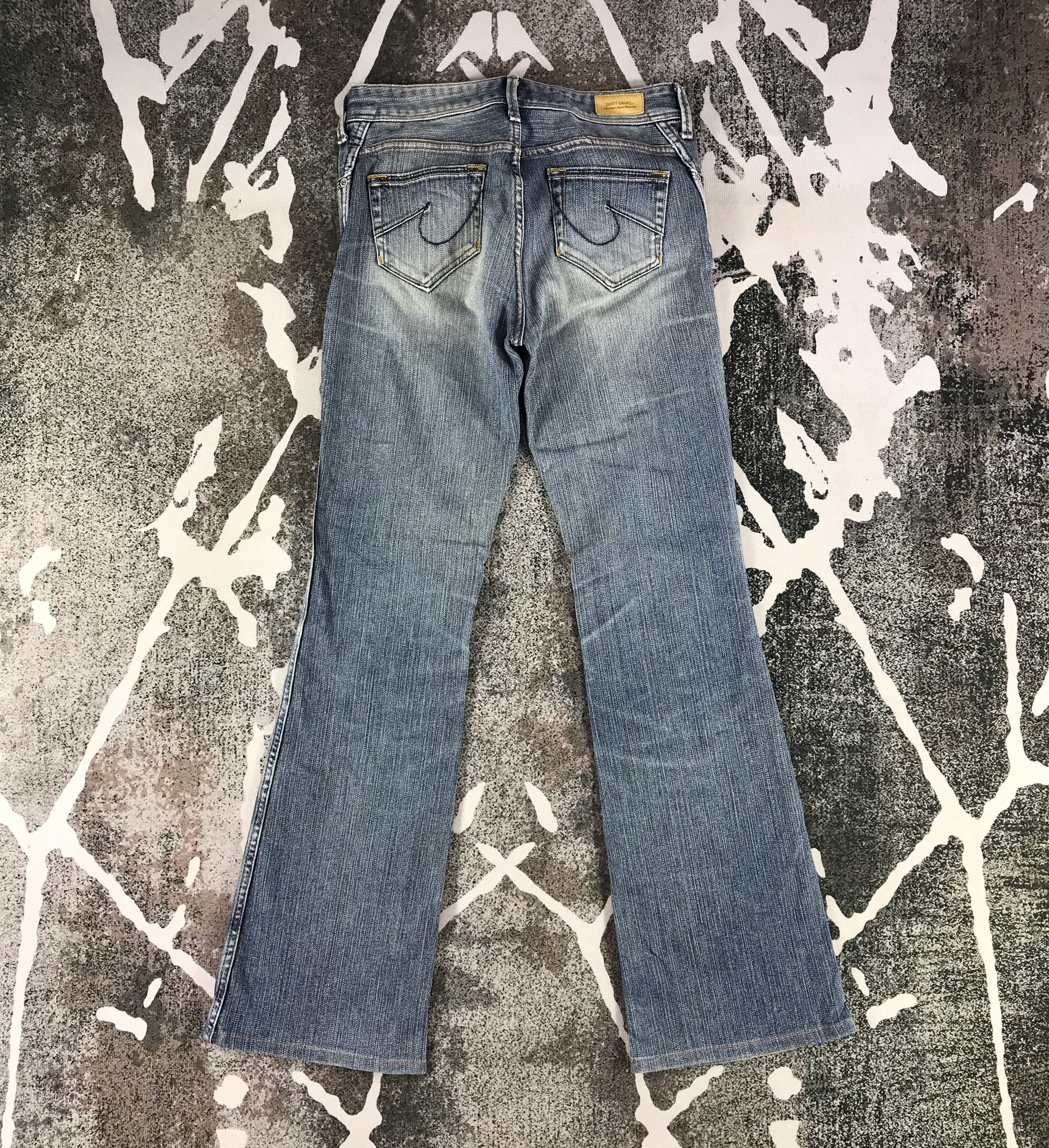 Japanese Brand Sweet Camel Jeans Medium Wash Flare Denim KJ1351 Size 29" - 2 Thumbnail