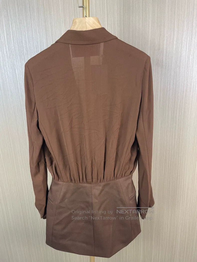 Valentino Valentino Brown mulberry silk double-breasted dress Size XS / US 0-2 / IT 36-38 - 2 Thumbnail