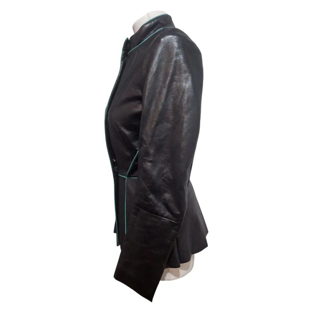 Other ARCHIVAL Vionnet Paris Structured Leather Jacket Peplum Size S / US 4 / IT 40 - 5 Thumbnail