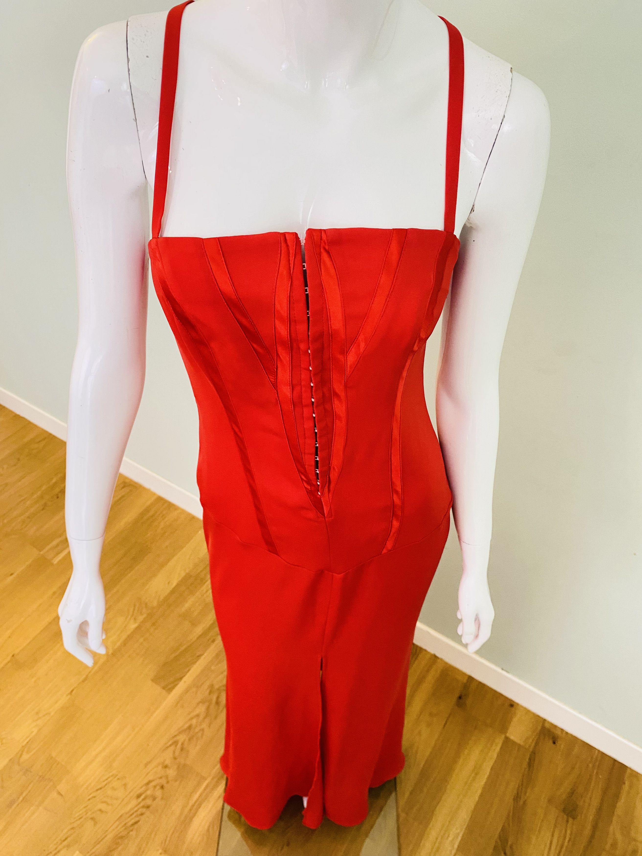 Versace Gianni Versace Couture Clips Bustier Corset Slit Gown Dress Size M / US 6-8 / IT 42-44 - 3 Thumbnail