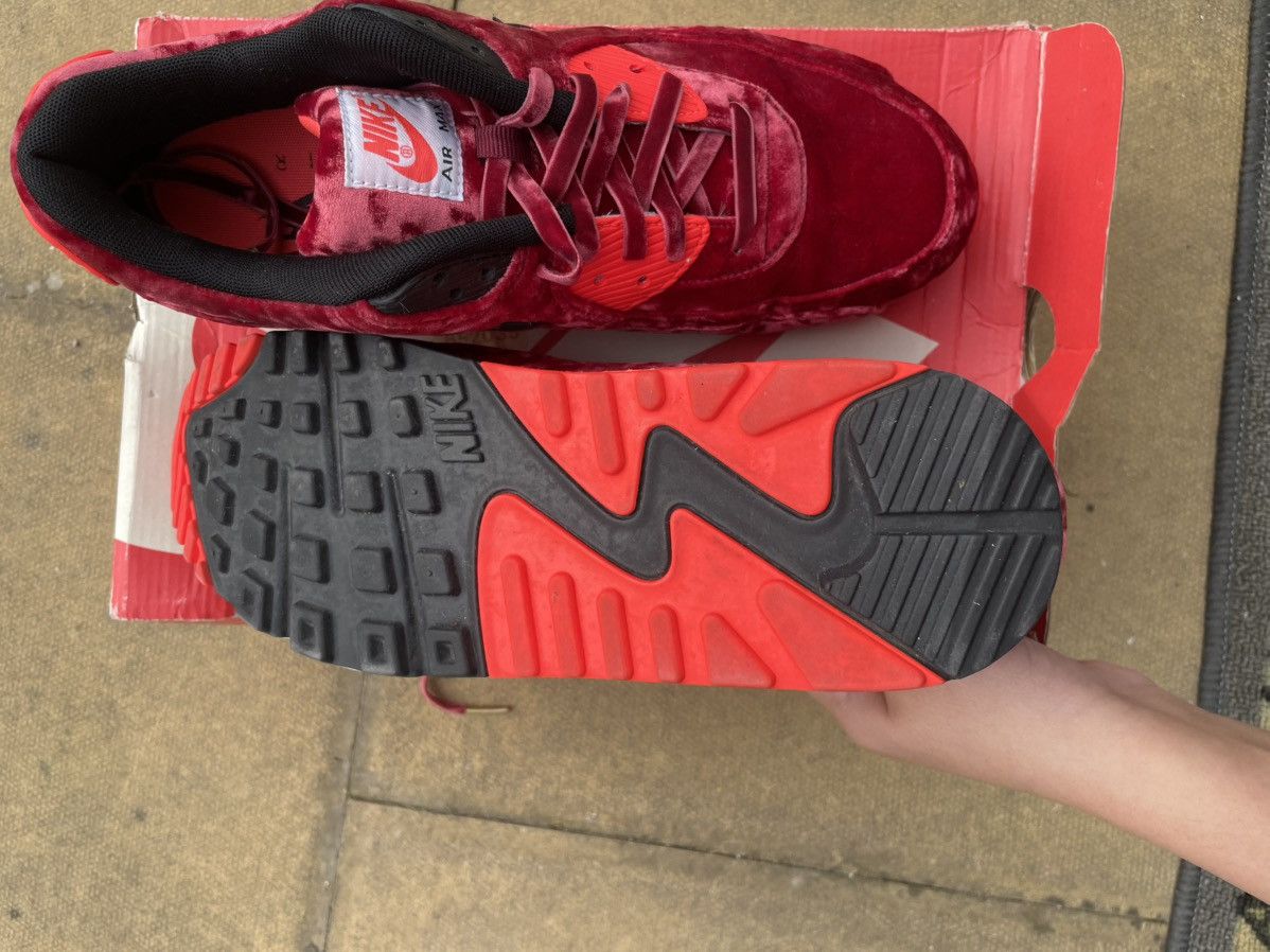 Nike × Vintage Nike air max 90 25th anniversary red Velvet limited ed uk 9 Size US 9 / EU 42 - 16 Thumbnail