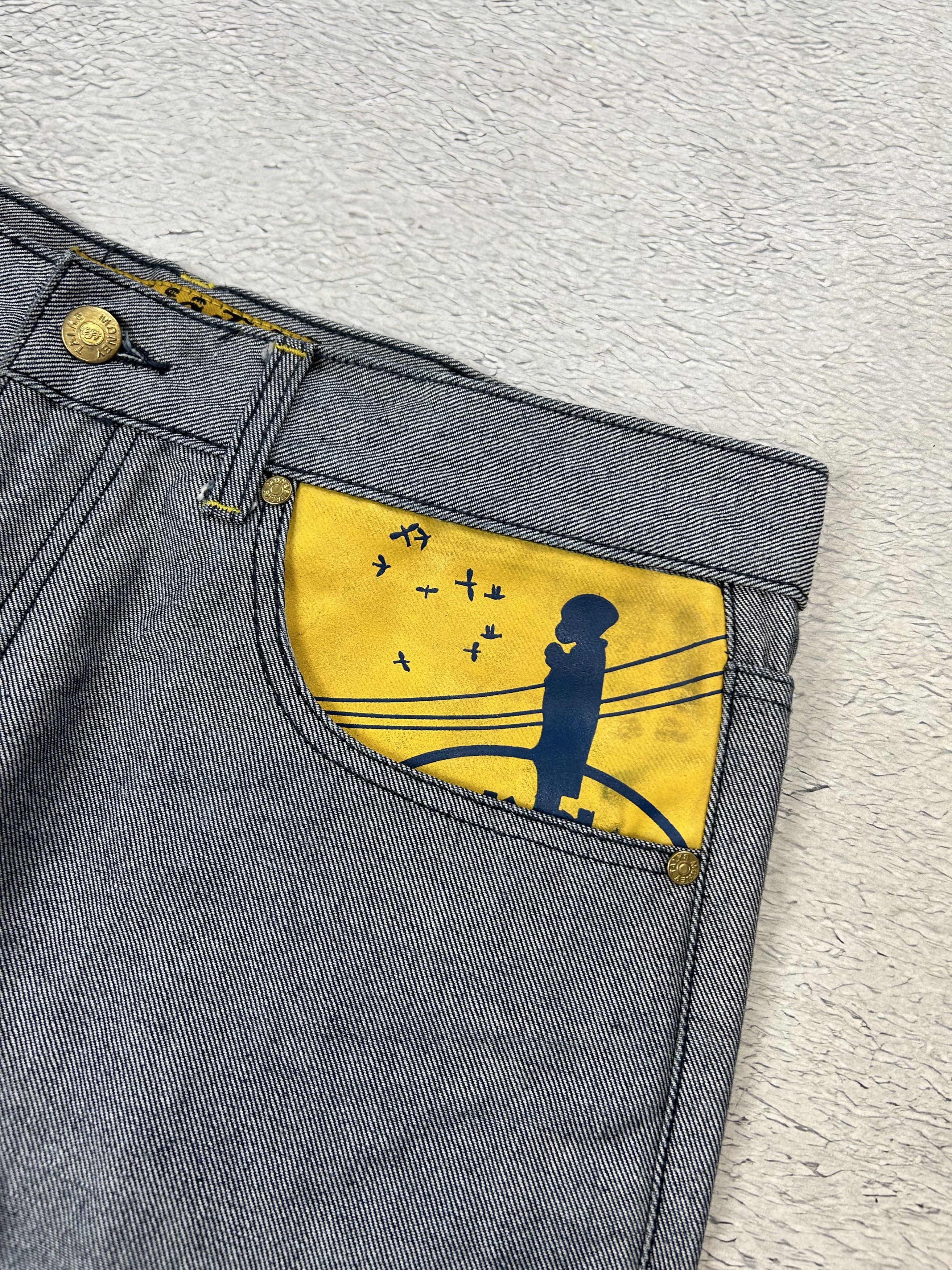 JNCO × Japanese Brand CRAZY vintage Money Talks jeans Big Back Logo Coogi Style Size US 36 / EU 52 - 8 Thumbnail