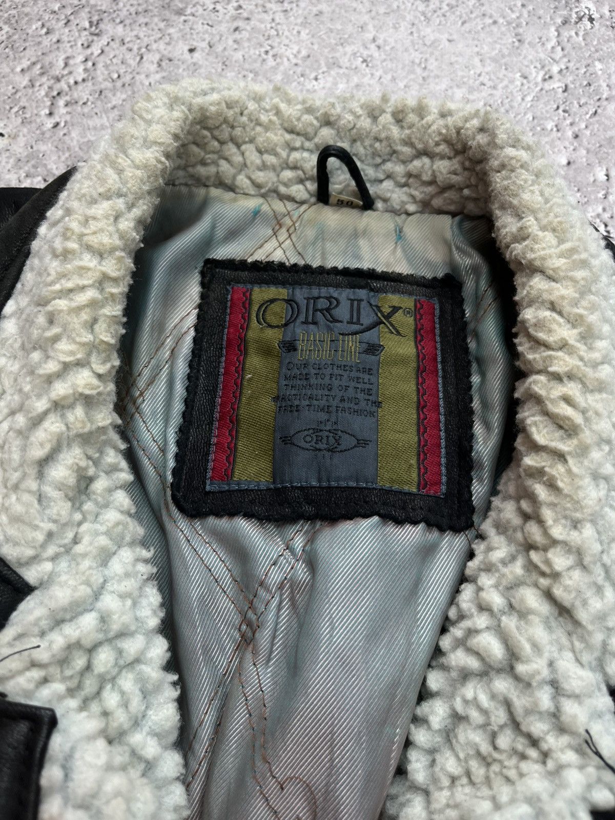Leather Vintage Genuine Leather Jacket Wool Pattern Shearling 50 Size US M / EU 48-50 / 2 - 9 Thumbnail