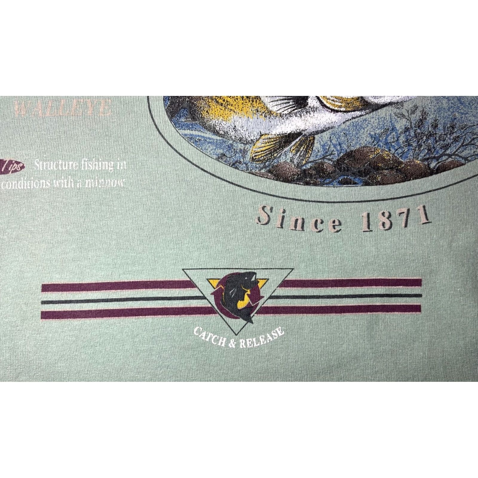 Vintage VINTAGE Field & Stream T-Shirt Mens 90s Fishing Green Size L Made in USA Size US L / EU 52-54 / 3 - 6 Thumbnail