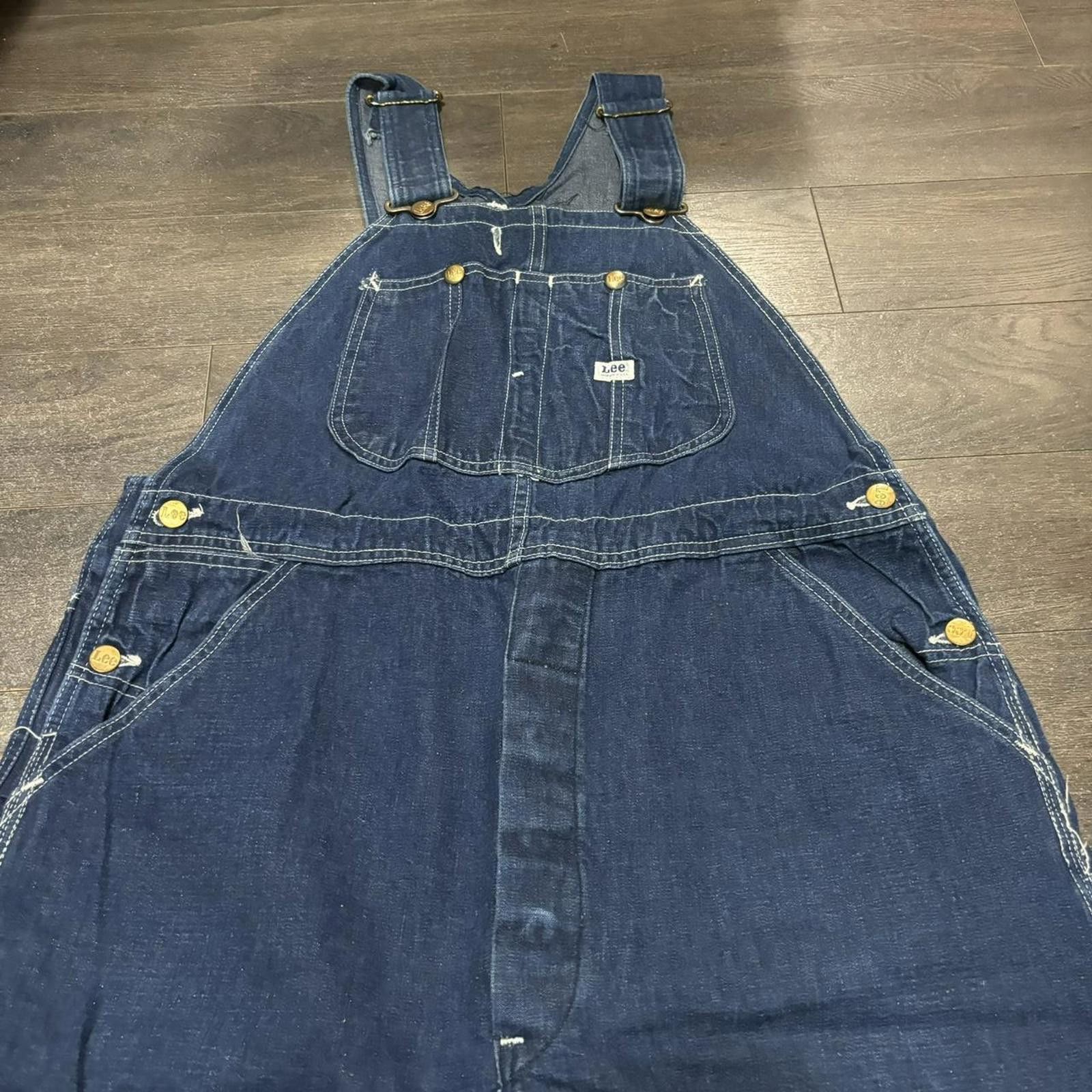 Lee vintage made in USA union Lee jelt denim sanforized overalls Size US 38 / EU 54 - 2 Thumbnail