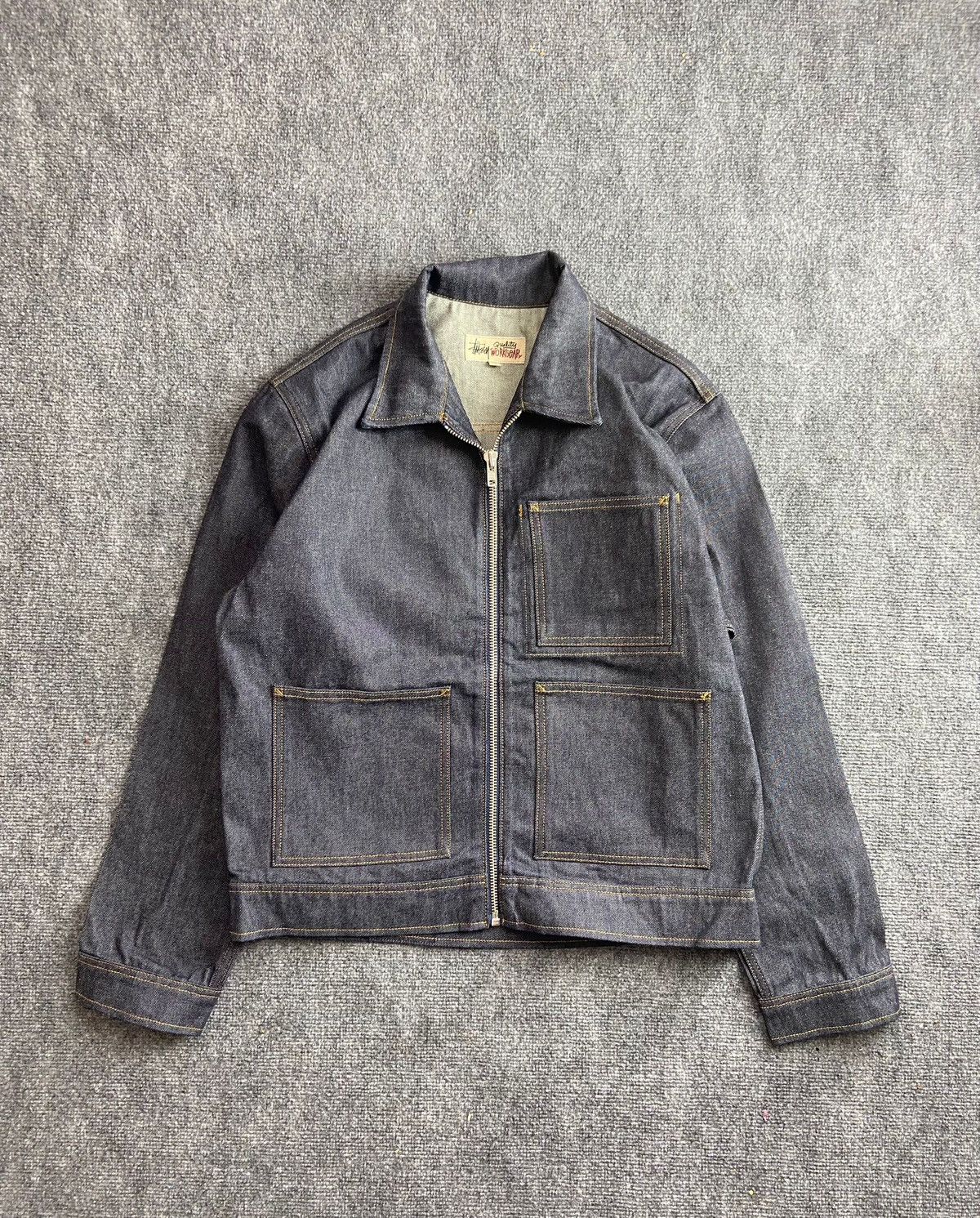 Stussy Denim Zip Work Jacket - Outerwear