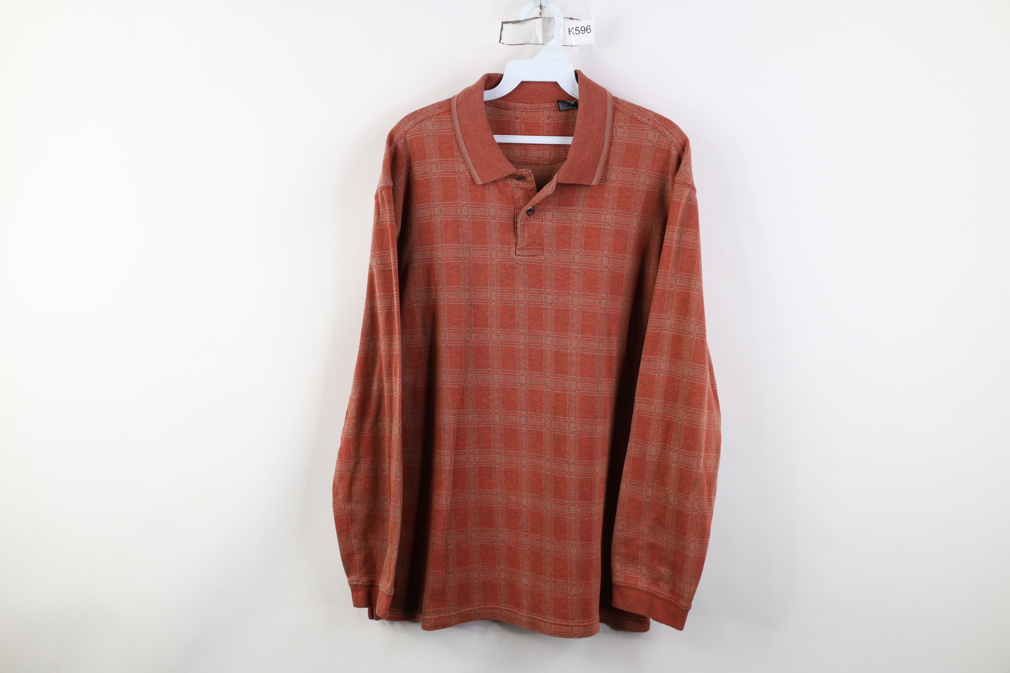 Vintage Vintage 90s Y2K Streetwear Collared Long Sleeve Rugby Polo Size US L / EU 52-54 / 3 - 1 Thumbnail