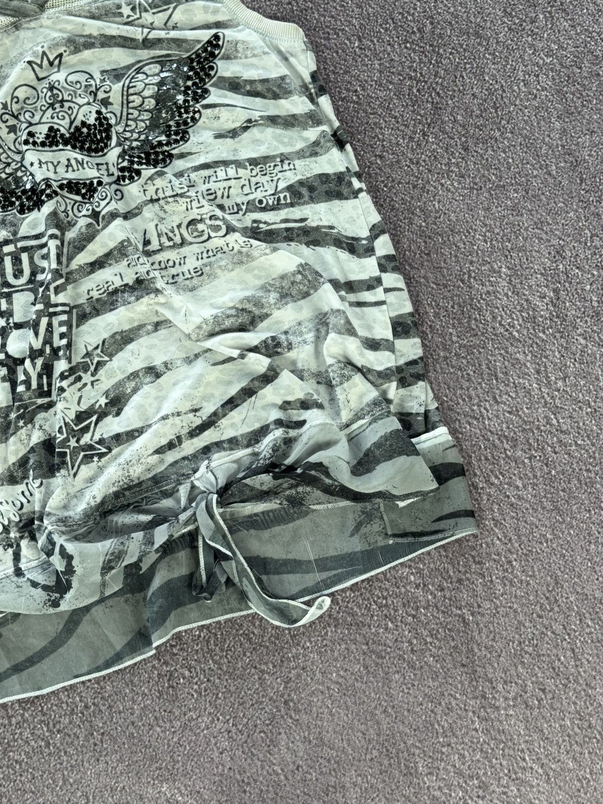 Hysteric Glamour Grunge Vibe Y2K 00s Sexy Punk Alt Hooded Tank Top Size M / US 6-8 / IT 42-44 - 6 Thumbnail