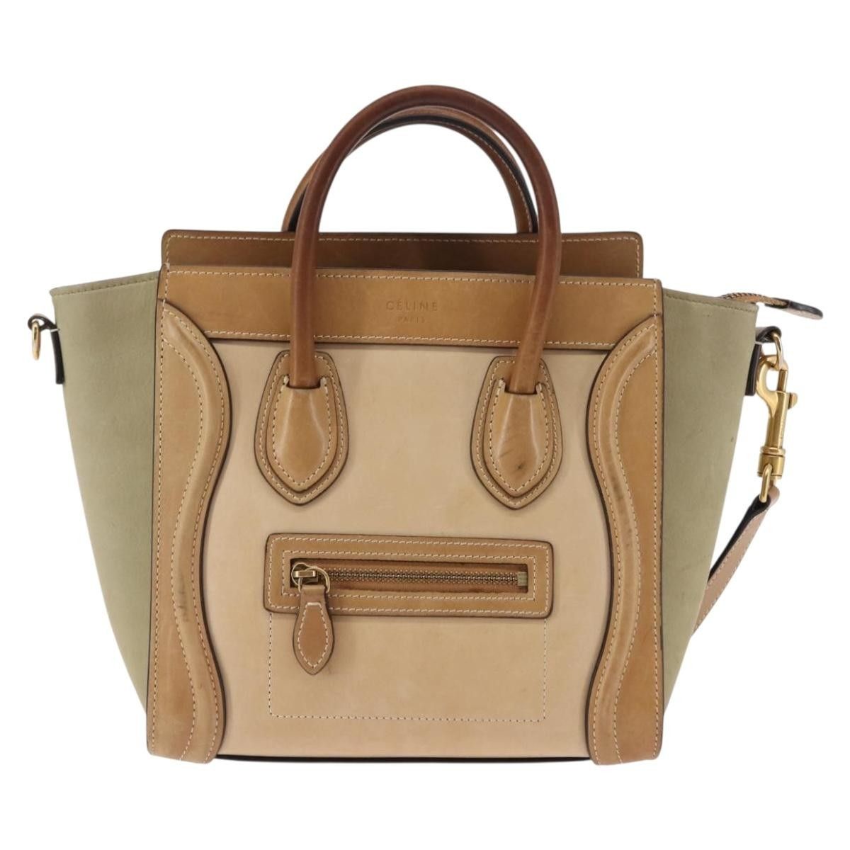Celine Celine Tricolor Luggage Bag Leather Size ONE SIZE - 1 Thumbnail