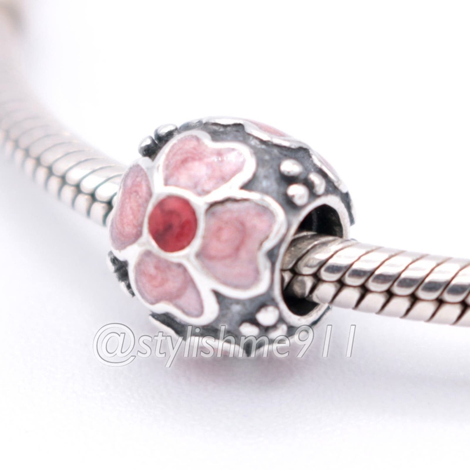 pandora Authentic PANDORA Red Daisy Charm - 790433ER Size ONE SIZE - 2 Thumbnail