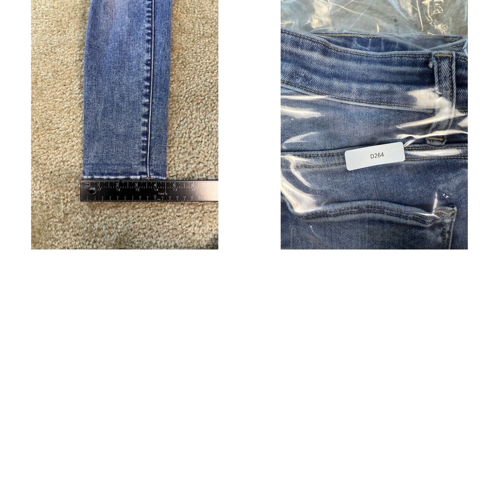 Vintage Flying Monkey Jeans Womens Skinny Ankle Low Rise Distressed Blue Size 24 26x26 D264 Size 42" / US 20 - 9 Thumbnail