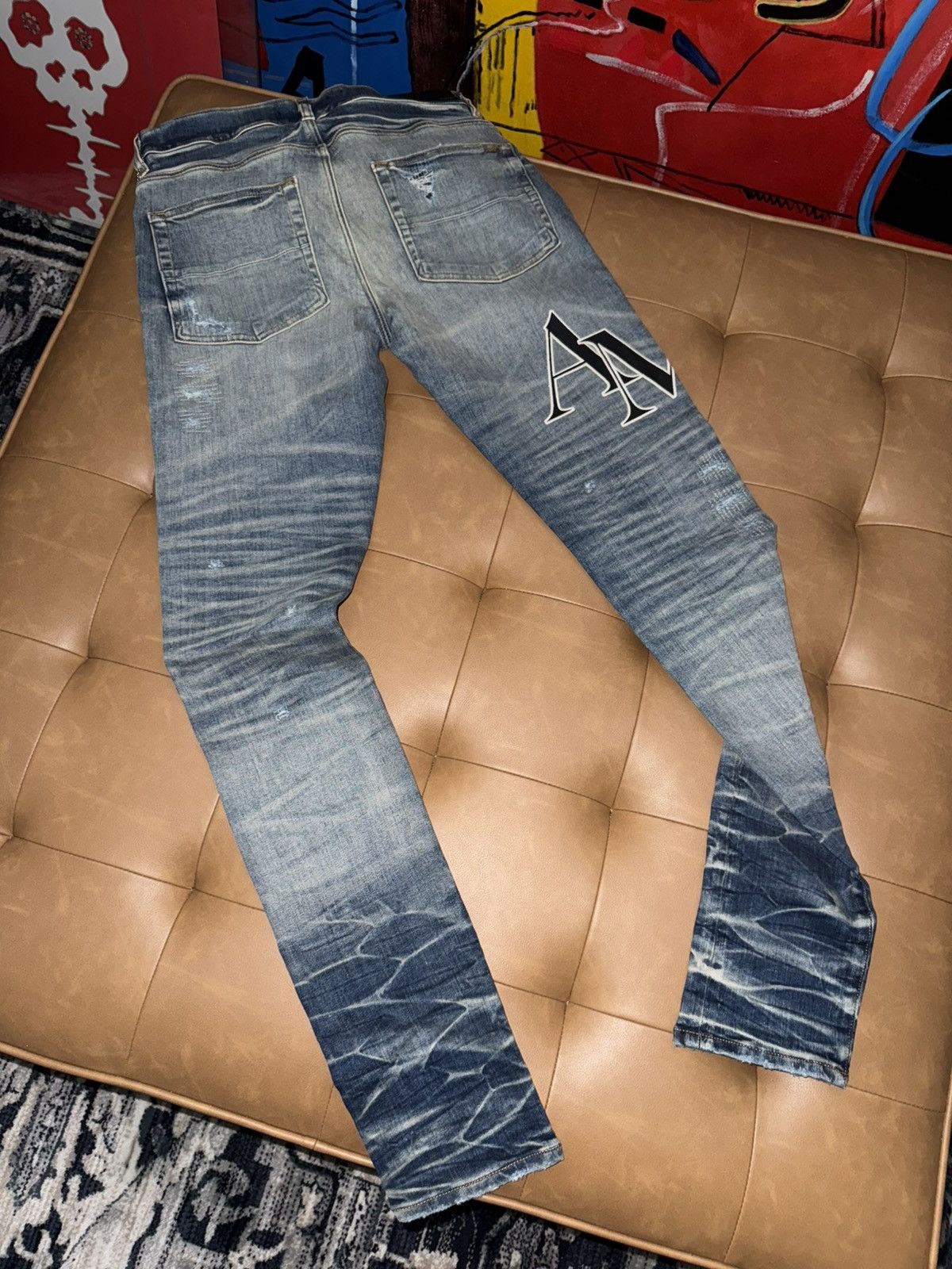 Amiri Amiri staggered logo jeans Size US 31 - 8 Thumbnail