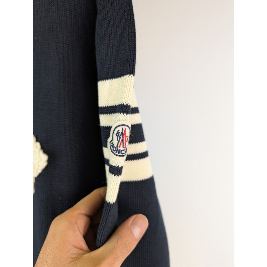 Moncler o1rshd1 Girocollo Tricot Sweater in Navy Size US XXL / EU 58 / 5 - 5 Thumbnail