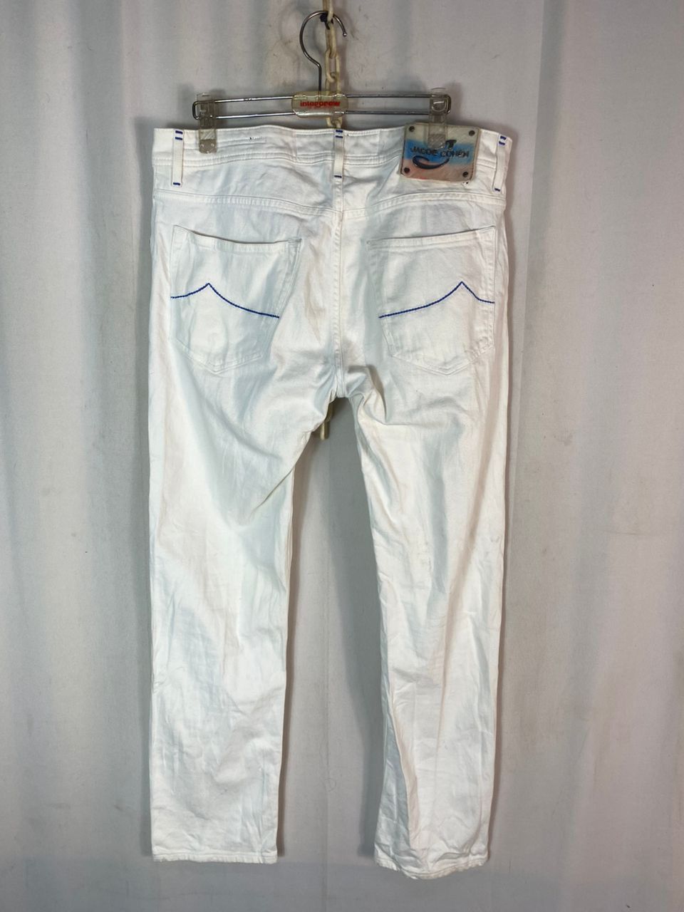 Designer × Jacob Cohen Unisex🔥Jacob cohen handmade white denim pants Size US 34 / EU 50 - 15 Thumbnail