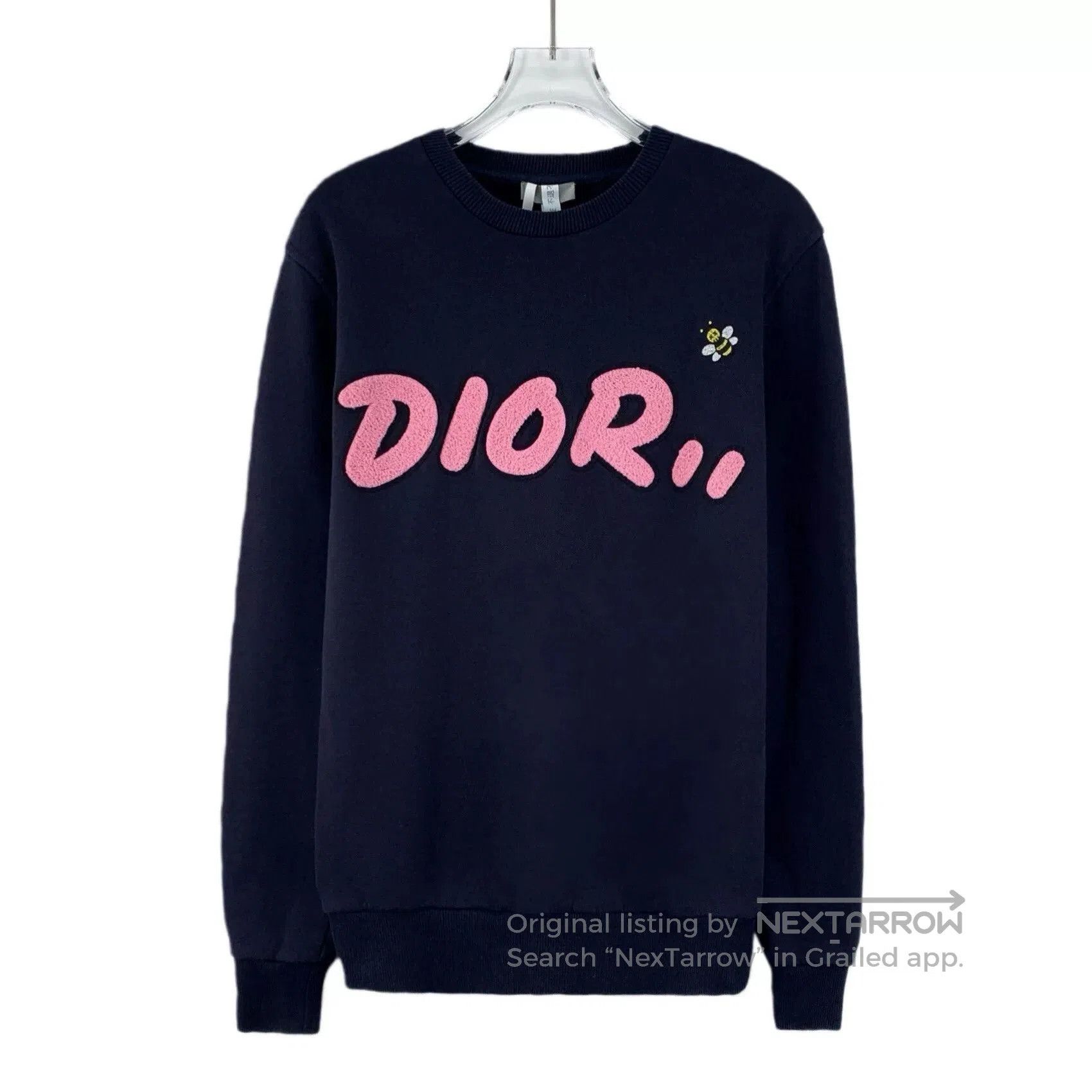 Dior dior navy logo print long sleeve sweatshirt. Size US XXS / EU 40 - 1 Thumbnail