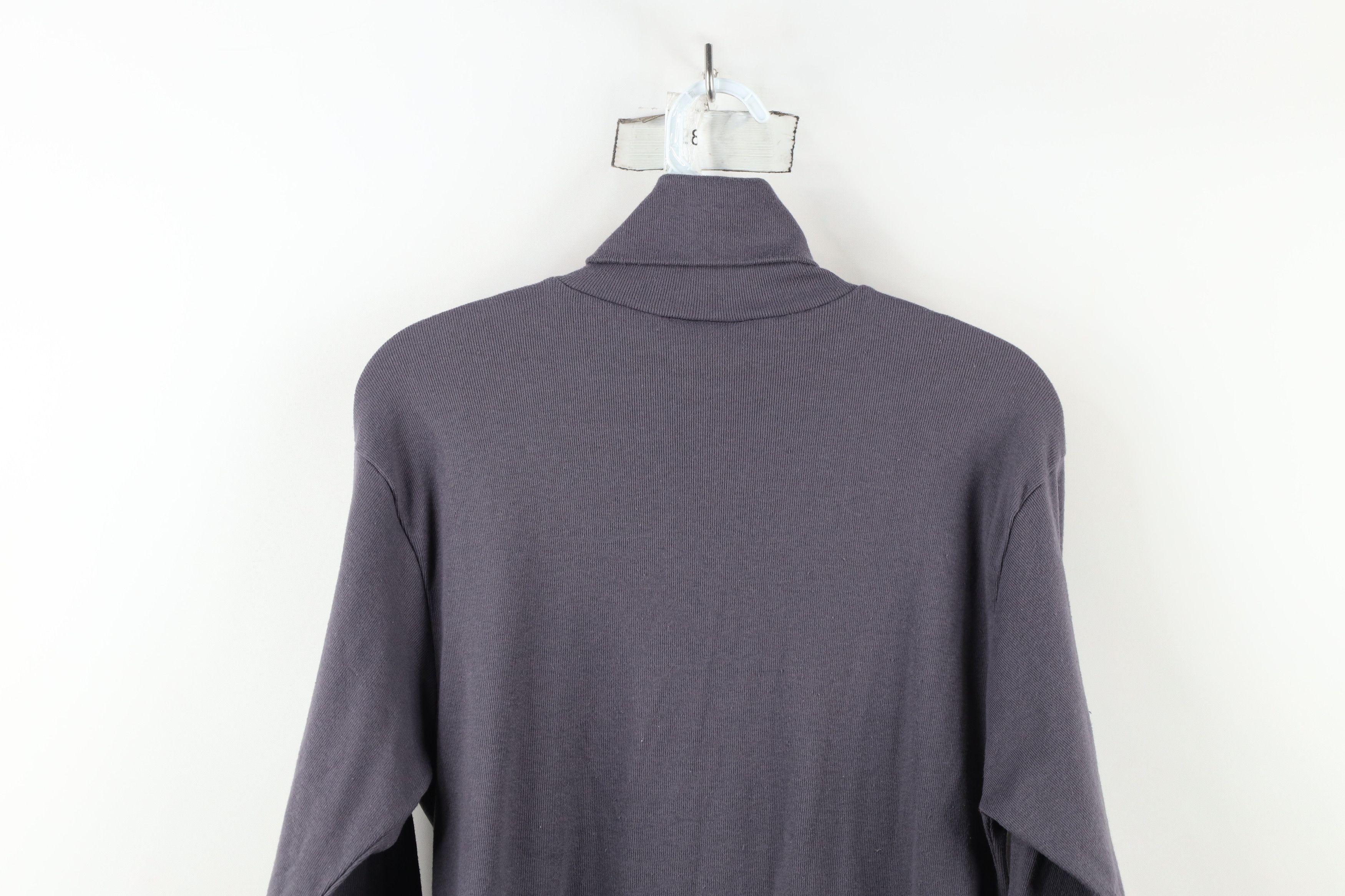 Vintage Vintage 70s Streetwear Ribbed Turtleneck T-Shirt Gray USA Size US M / EU 48-50 / 2 - 11 Thumbnail