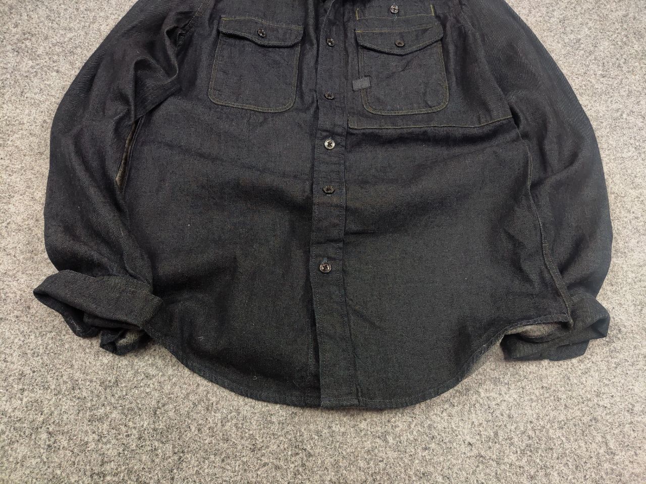 G-Star × Vintage G Star Raw Cpo Slim Dark Blue Denim Shirt Overshirt Pocket Size US S / EU 44-46 / 1 - 5 Thumbnail