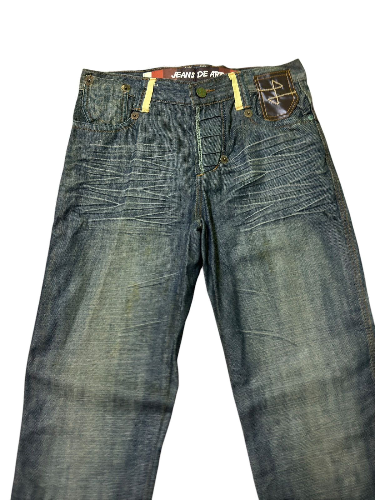 Hysteric Glamour × Japanese Brand × Vintage JEANS DE ART HONEY COMP STYLE BACK BUCKLE DENIM Size US 32 / EU 48 - 4 Thumbnail