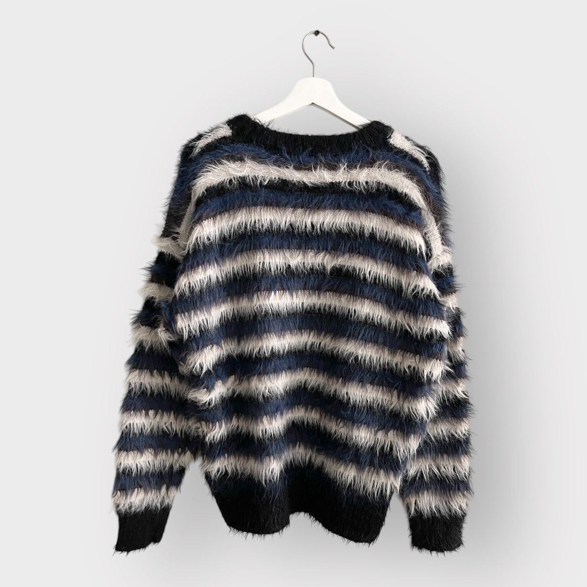 Japanese Brand STEAL! Japan Stripe Mohair Sweater Size US L / EU 52-54 / 3 - 2 Thumbnail