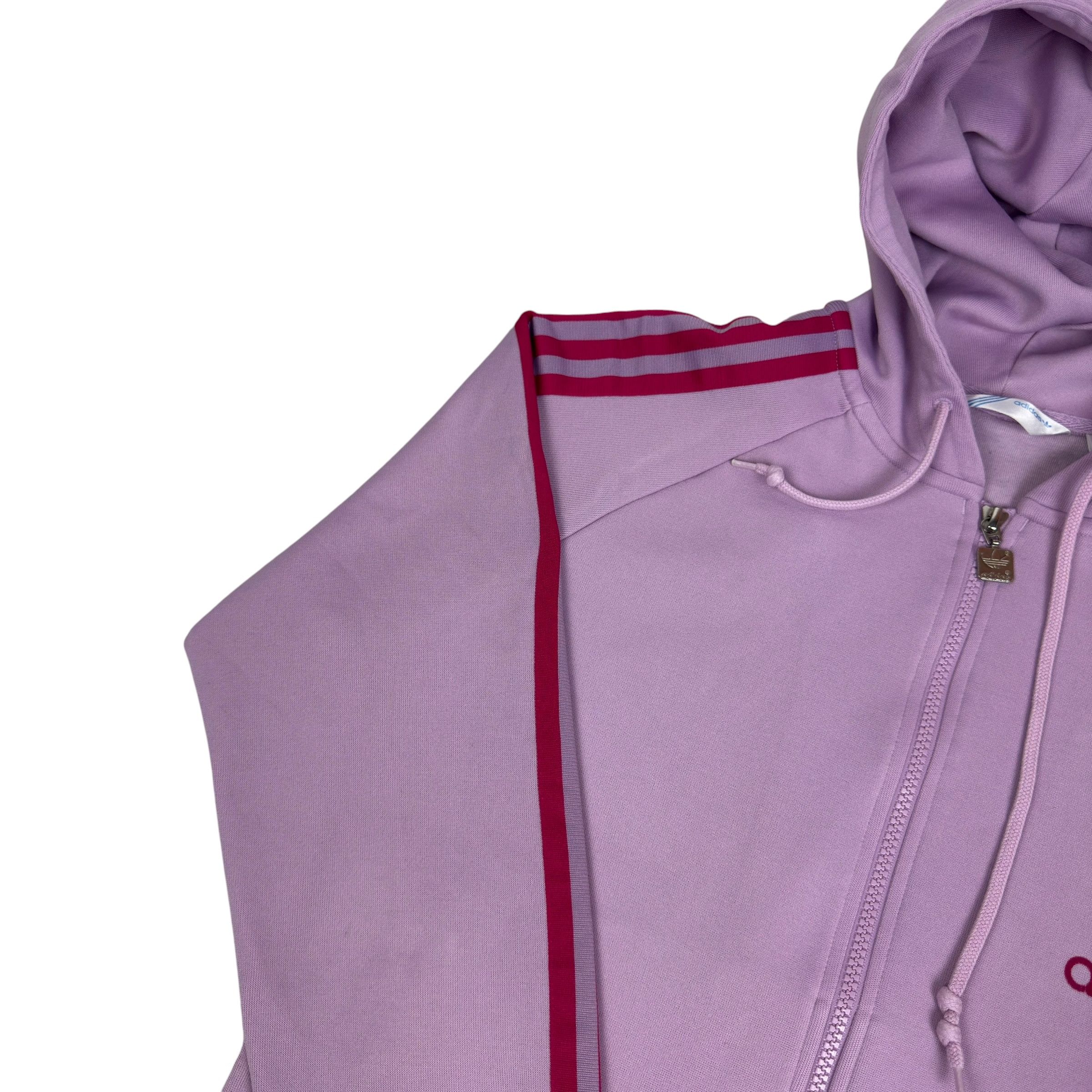 Adidas Adidas Womens Pink 3-Stripes Trefoil Logo Full Zip Hoodie Size S / US 4 / IT 40 - 5 Thumbnail