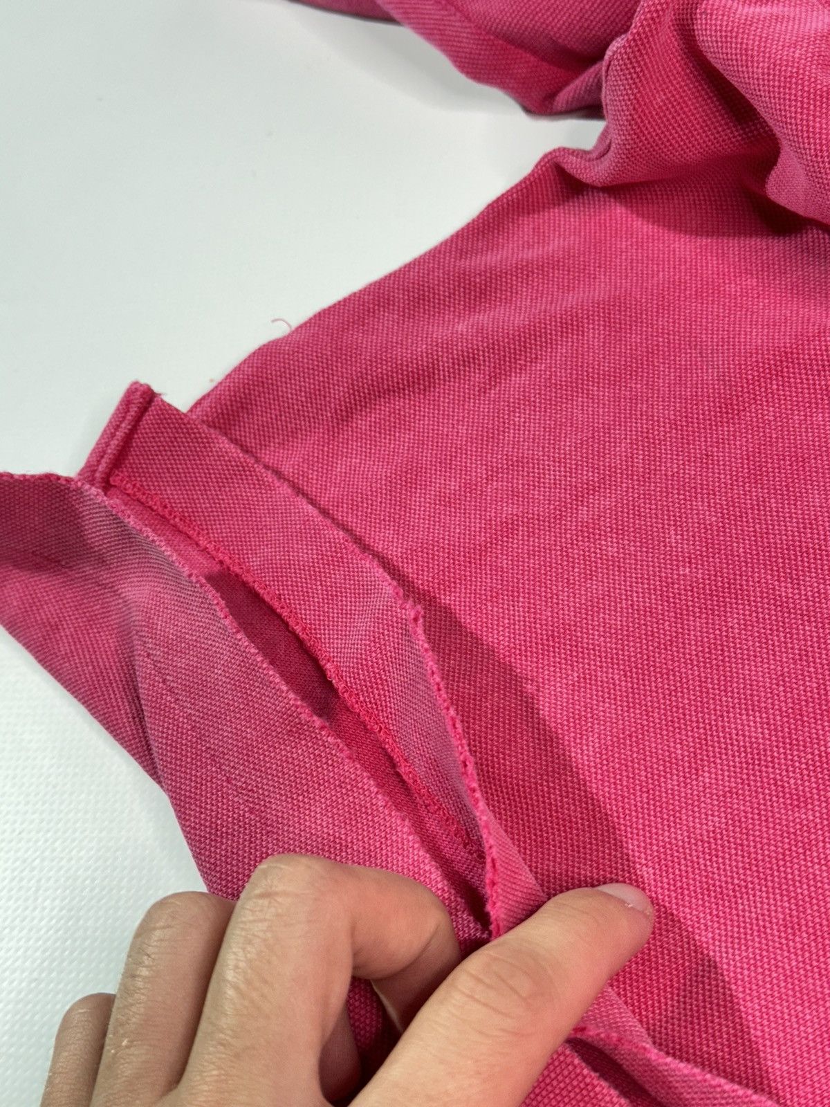 Nike × Vintage Vintage crazy pink Nike 90s distressed polo shirt washed Size US L / EU 52-54 / 3 - 6 Thumbnail