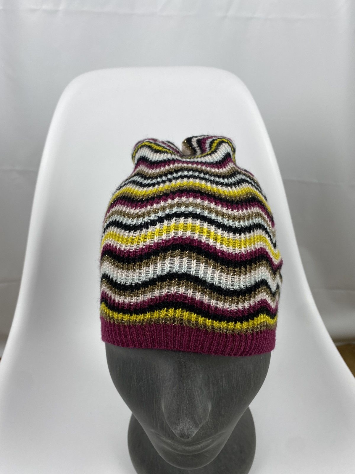 Missoni Missoni Lindex Striped Multicolor Beanie Hat Wool-Acrylic Size ONE SIZE - 2 Thumbnail