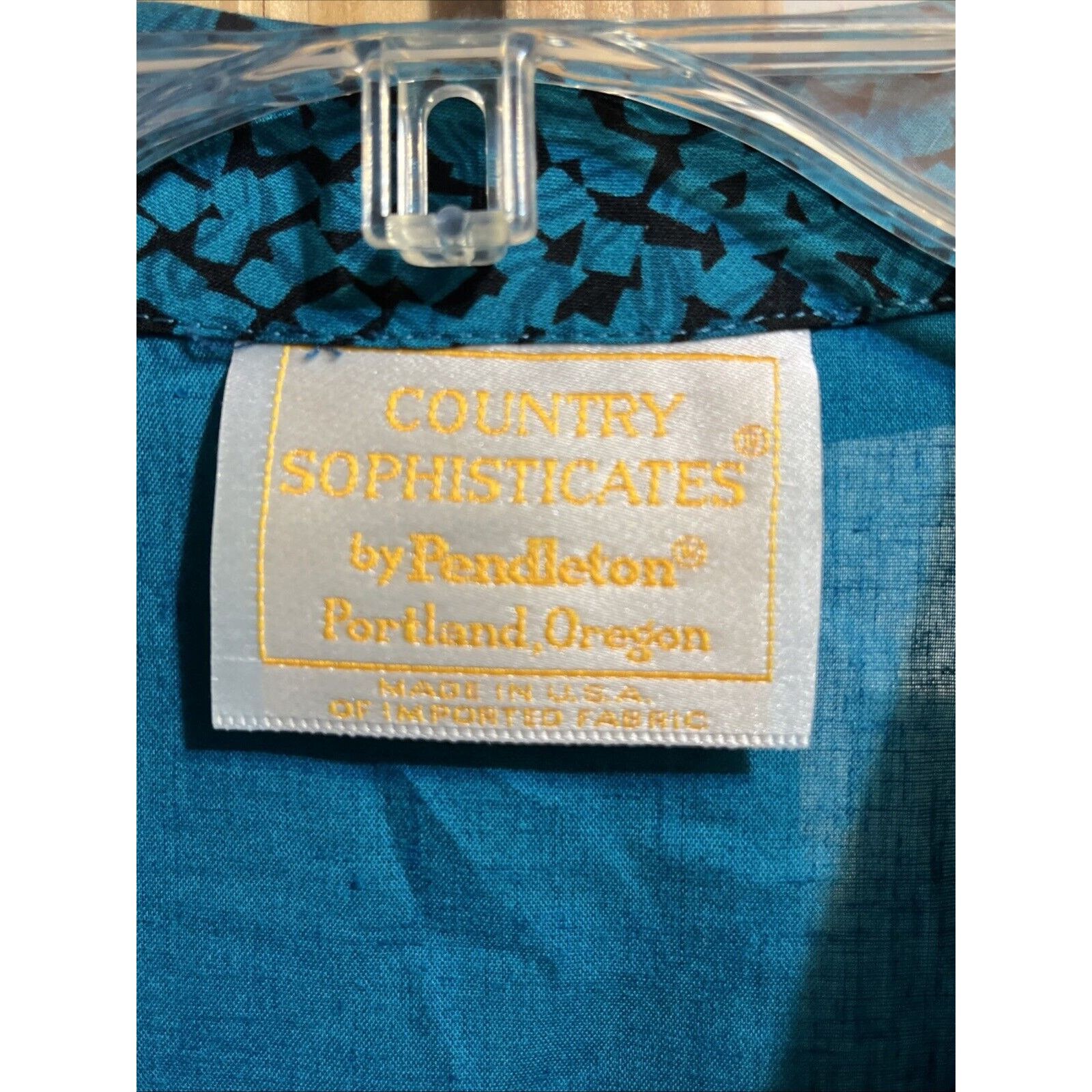 Pendleton Pendleton Country Sophisticates Women 6 Blue Rayon Linen Top Size M / US 6-8 / IT 42-44 - 3 Thumbnail