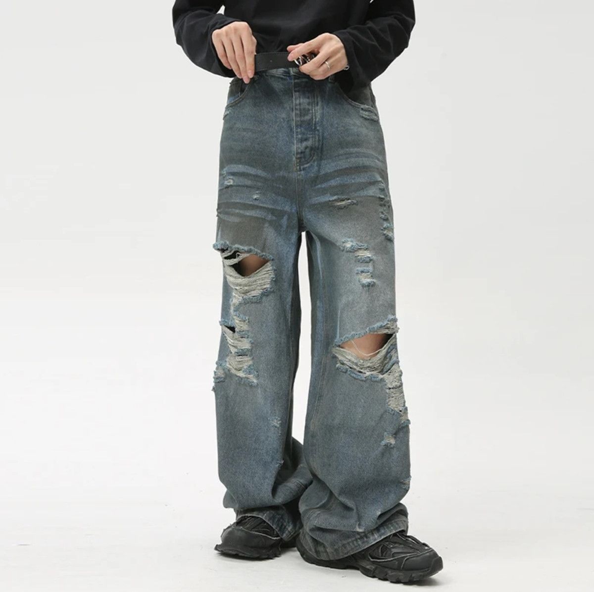 Japanese Brand × Jean High Street Worn-out Male Size US 30 / EU 46 - 3 Thumbnail