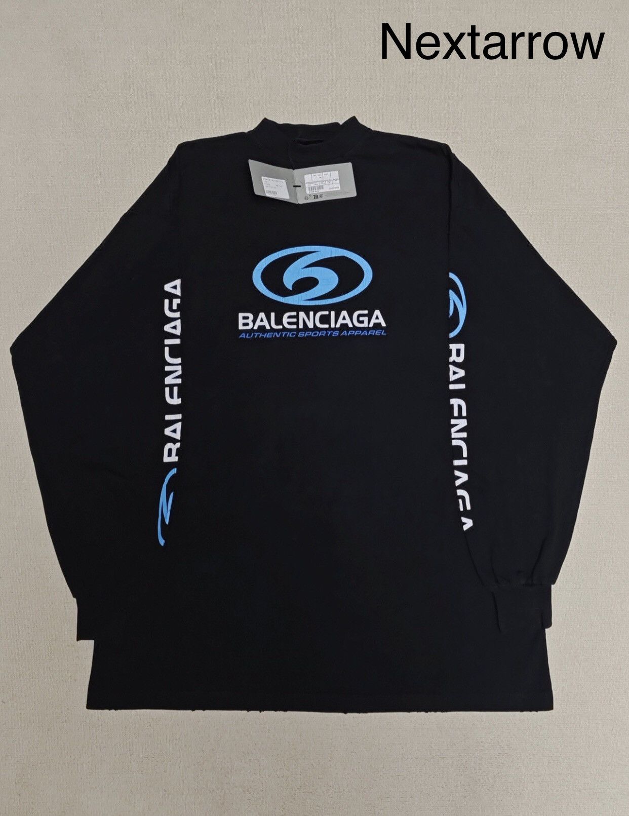 Balenciaga Balenciaga 23fw surfing logo letter long sleeved sweatshirt Size US M / EU 48-50 / 2 - 1 Thumbnail