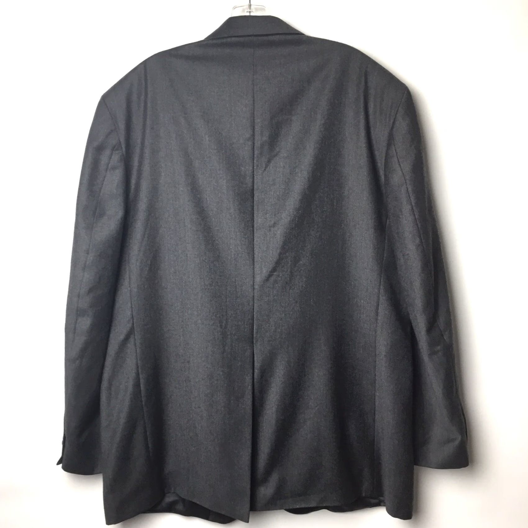 Lands' End Lands' End Blazer Mens 44 Gray Wool 2-Button Single-Breasted Notch Lapel Jacket Coat Business Regular Size 44 Mens Gray Wool Blazer Size 44R - 6 Thumbnail