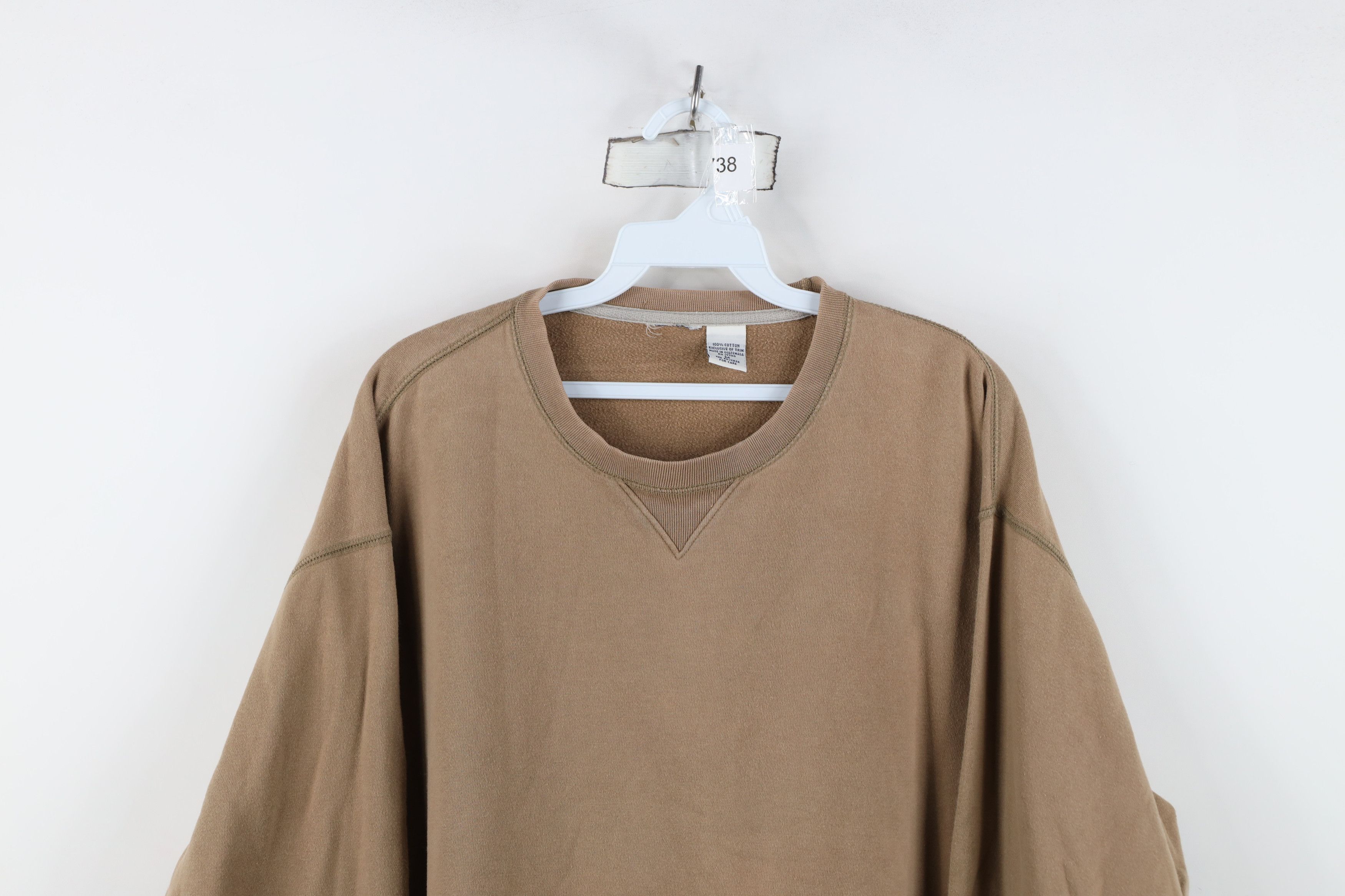 Vintage Vintage 90s Streetwear Faded Blank Crewneck Sweatshirt Brown Size US M / EU 48-50 / 2 - 2 Thumbnail