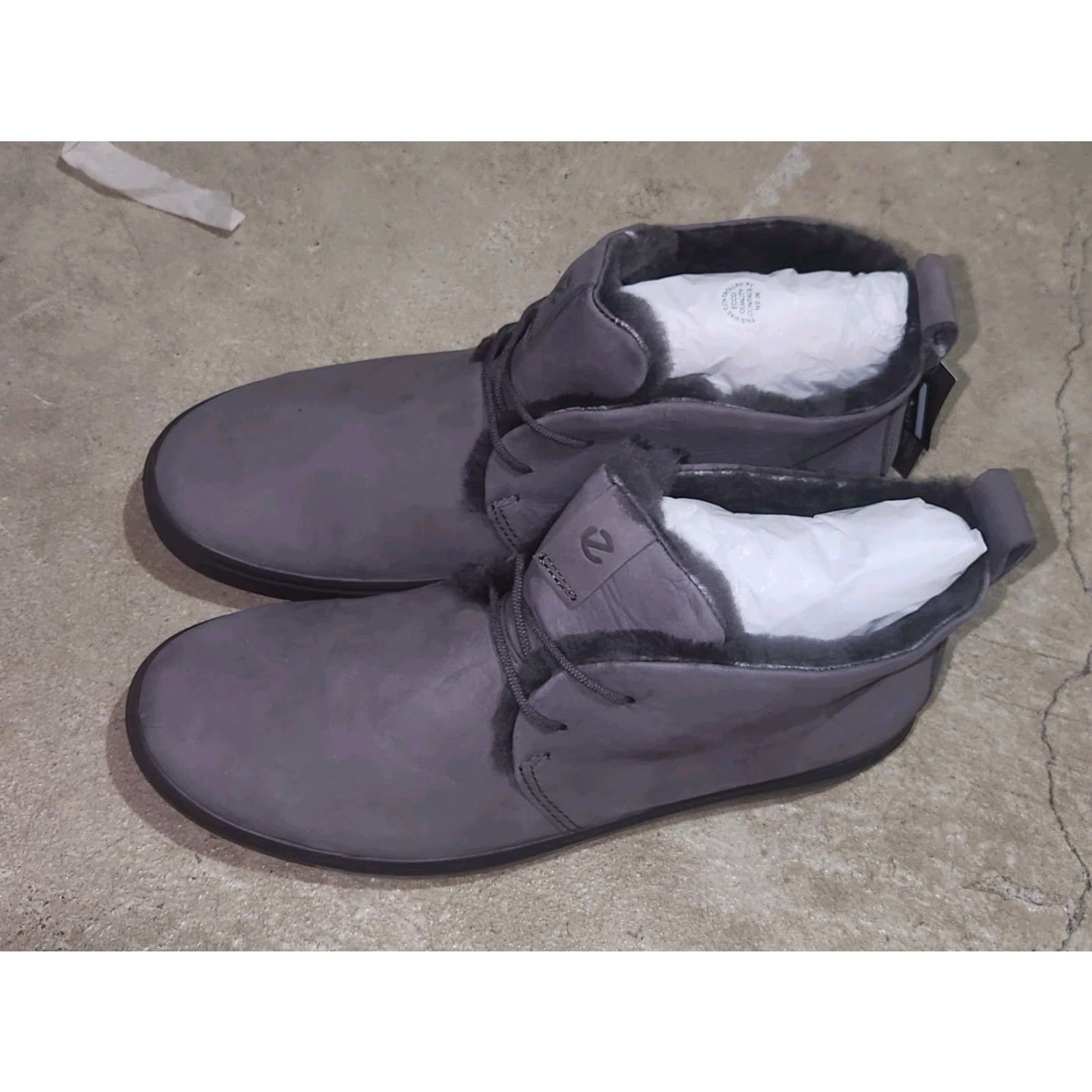 Ecco ECCO Bootie Women's Ankle Nubuck Water Resistant Gray Gravity 40 US 9/9.5 Shearling Leather Nubuck Ecco 7 Tred Soft 7 Size US 6.5 / IT 36.5 - 2 Thumbnail