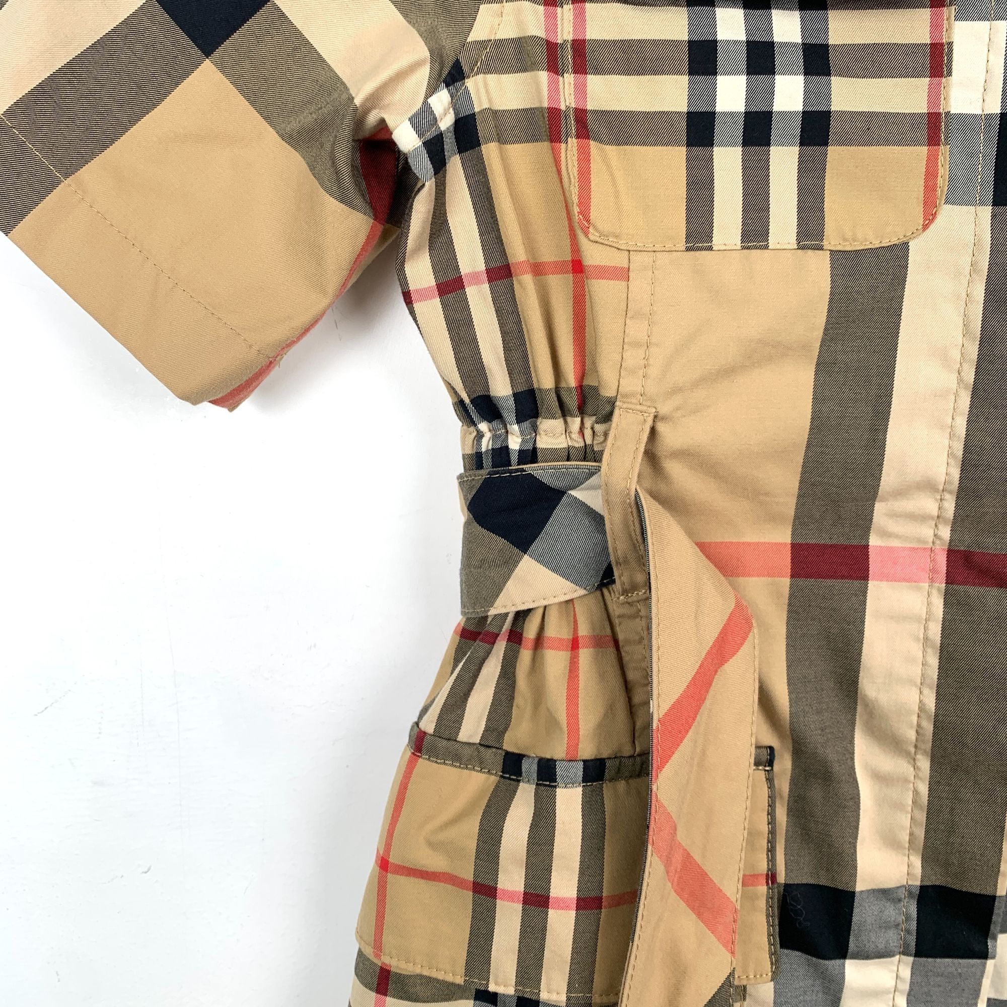 Burberry Burberry Brown Checkered Button-Down Shirt Dress (Size 6Y) Size XXS / US 00 / IT 34 - 5 Thumbnail