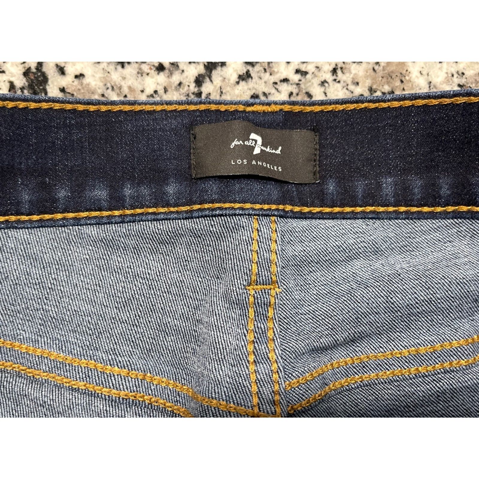 7 For All Mankind 7 For All Mankind Jeans Slimmy Stretch Denim 32x33 Dark Blue Men Regular Inseam 33 Blues Denim Jeans Mens Stretch Pattern Solid Size US 32 / EU 48 - 2 Thumbnail