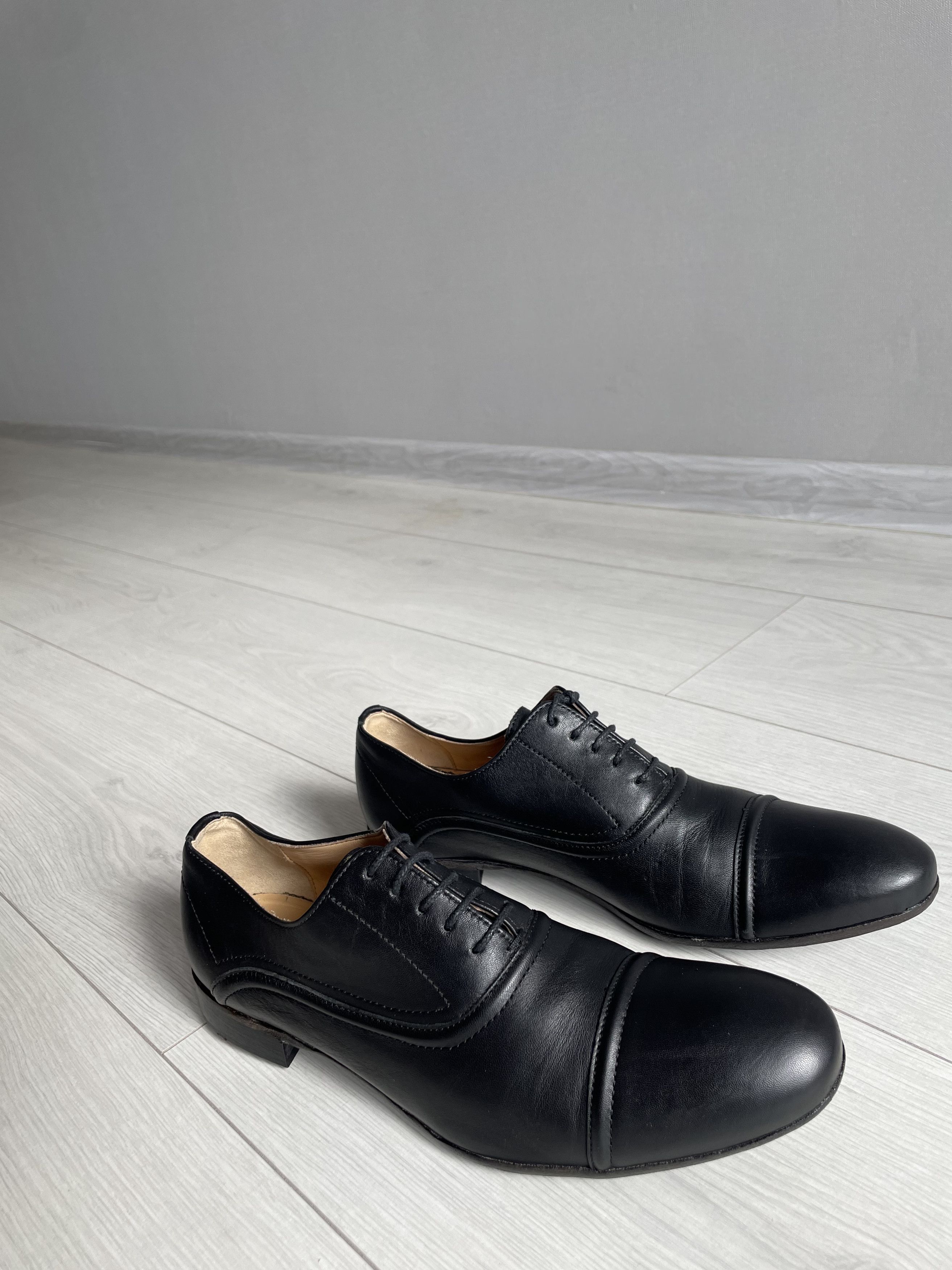 LLOYD Lloyd sz 7 1/2 Germany Black Leather Oxfords Dress Shoes Size US 7.5 / EU 40-41 - 3 Thumbnail